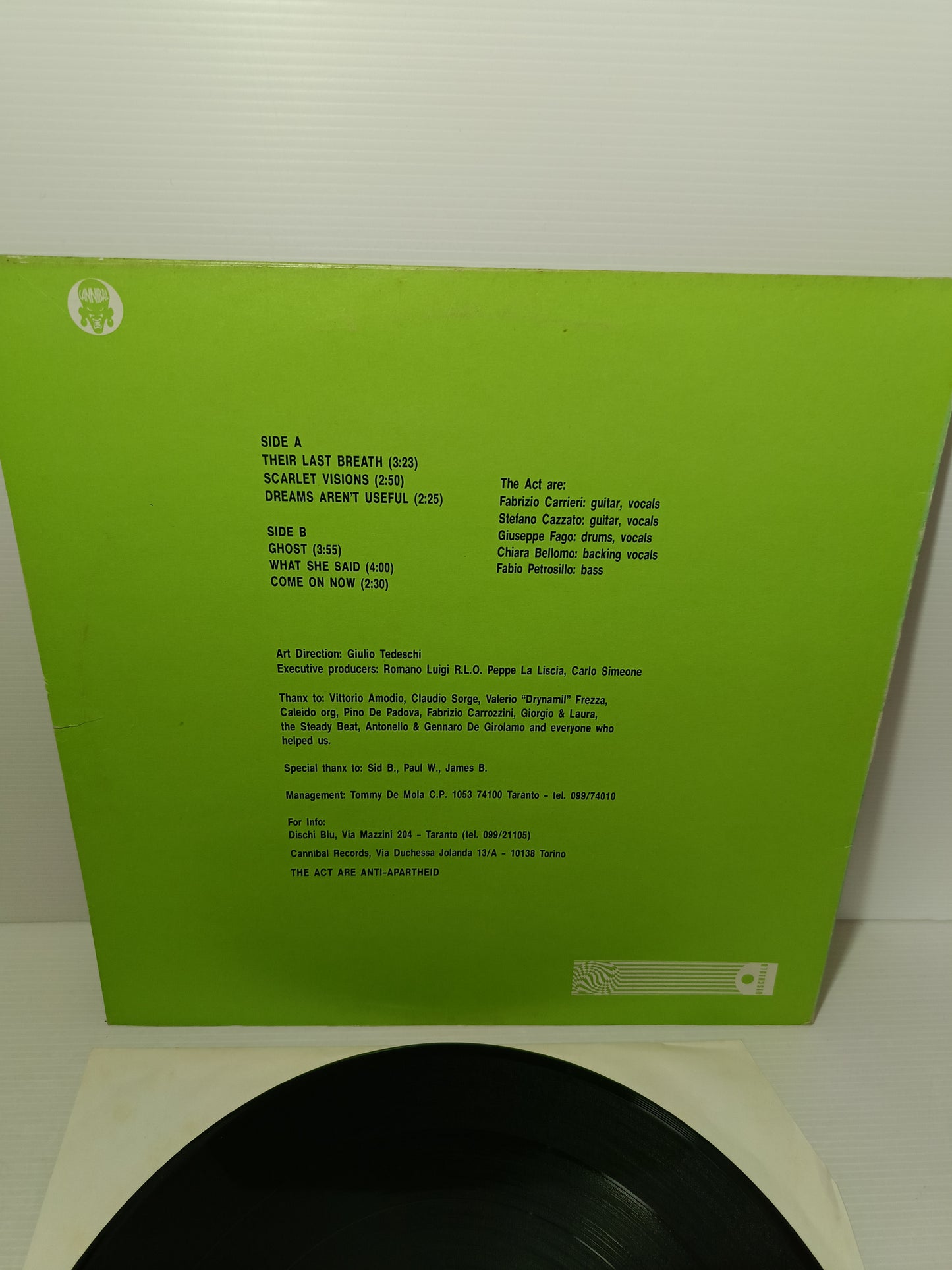 Dream Aren't Usegel The Act Lp 33 Giri
Edito nel 1986 da Cannibal Records Cod.CAN 220