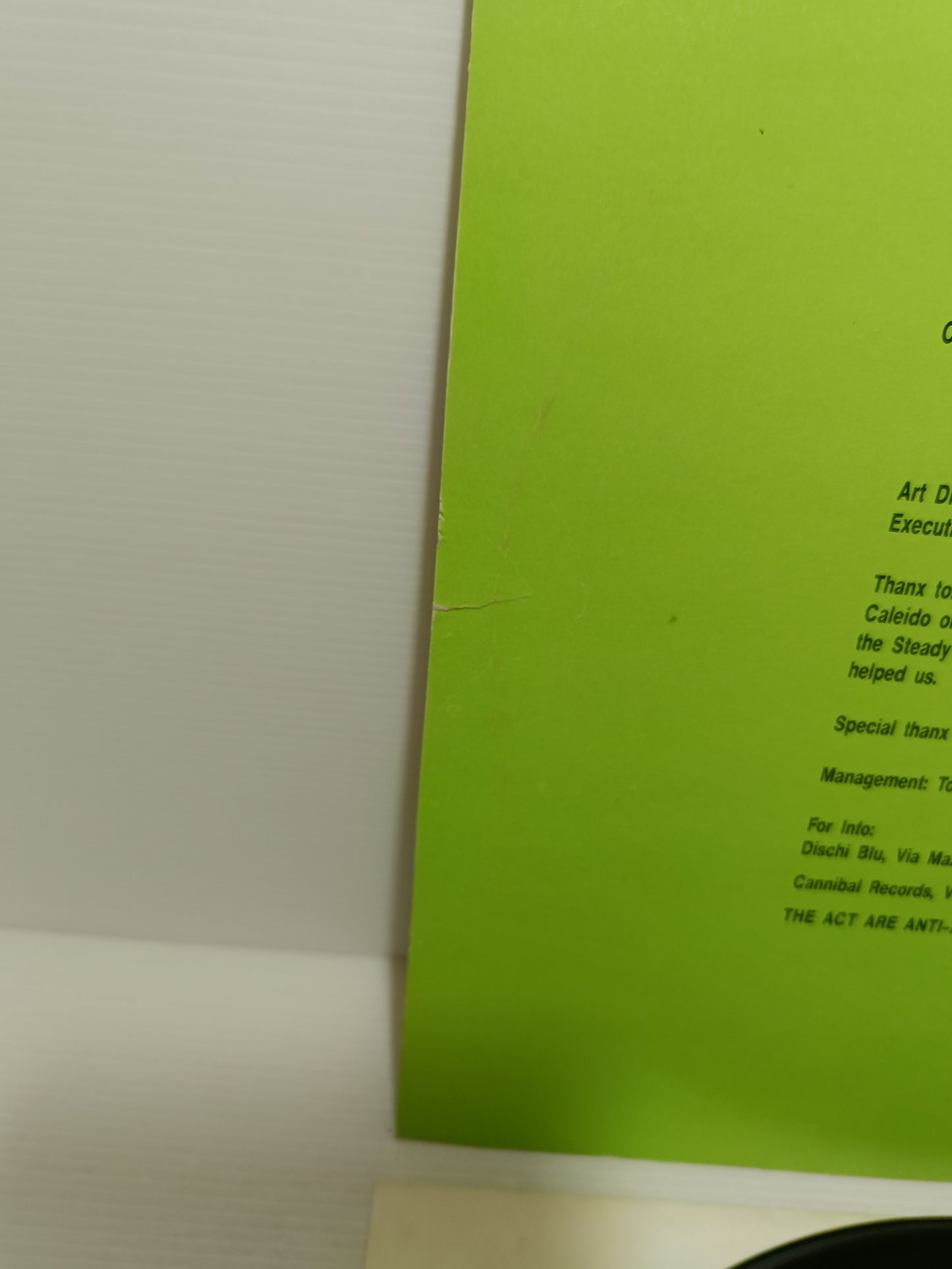 Dream Aren't Usegel The Act Lp 33 Giri
Edito nel 1986 da Cannibal Records Cod.CAN 220