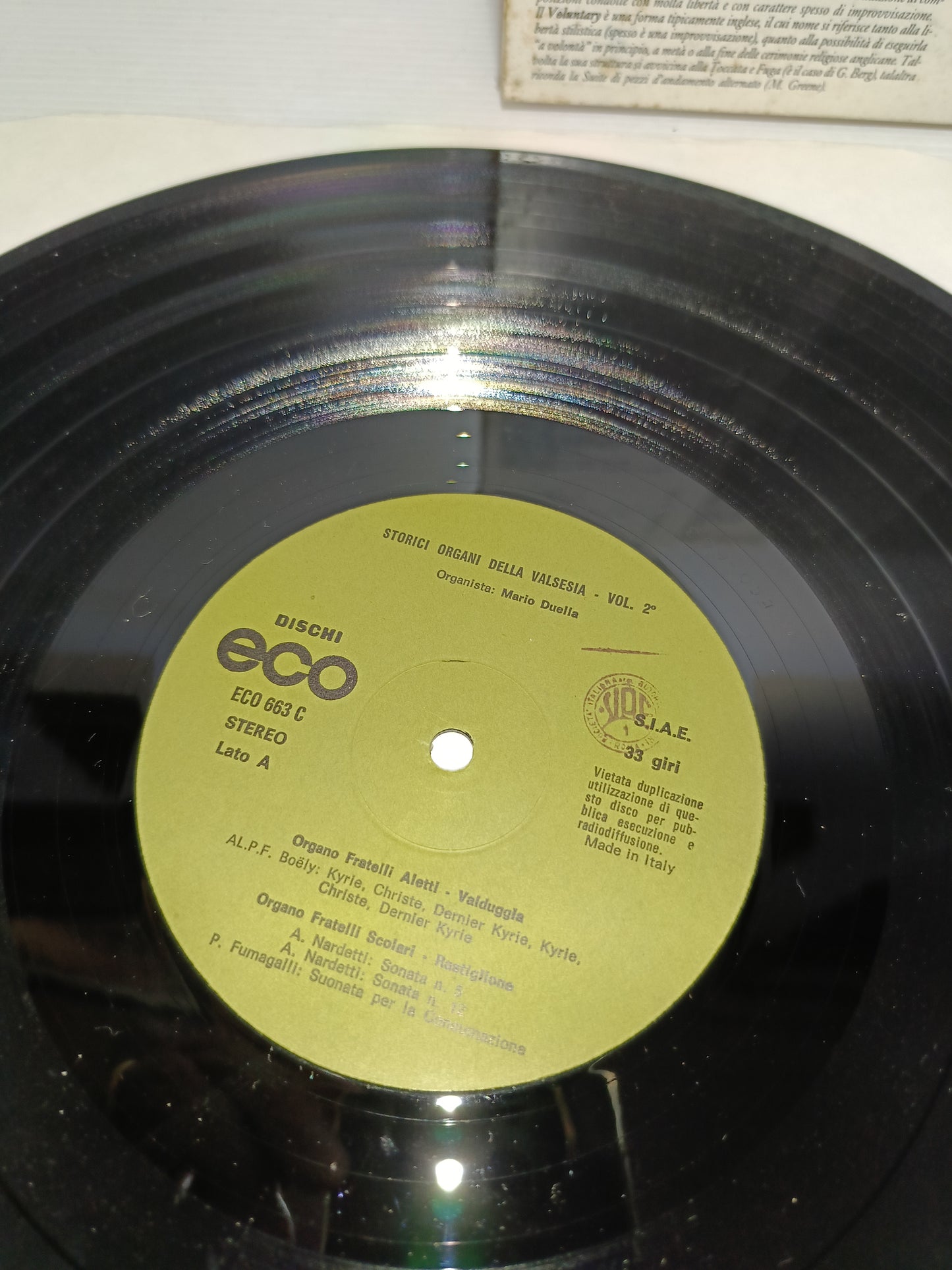 Storici Organi Della Valsesia
Organista Mario Duella 2lp 33 Giri Edito nel 1981 da Dischi Eco
Raro