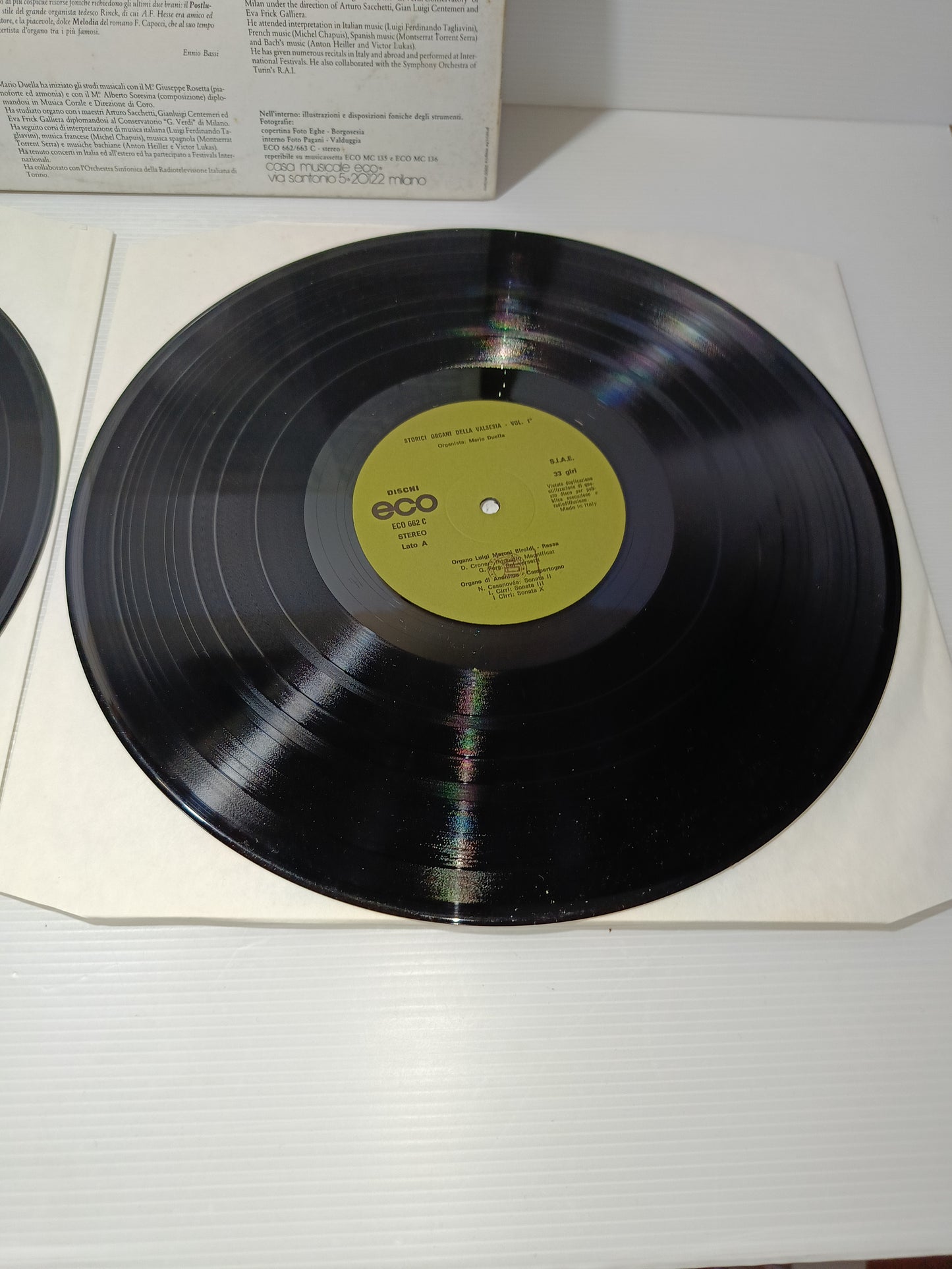 Storici Organi Della Valsesia
Organista Mario Duella 2lp 33 Giri Edito nel 1981 da Dischi Eco
Raro