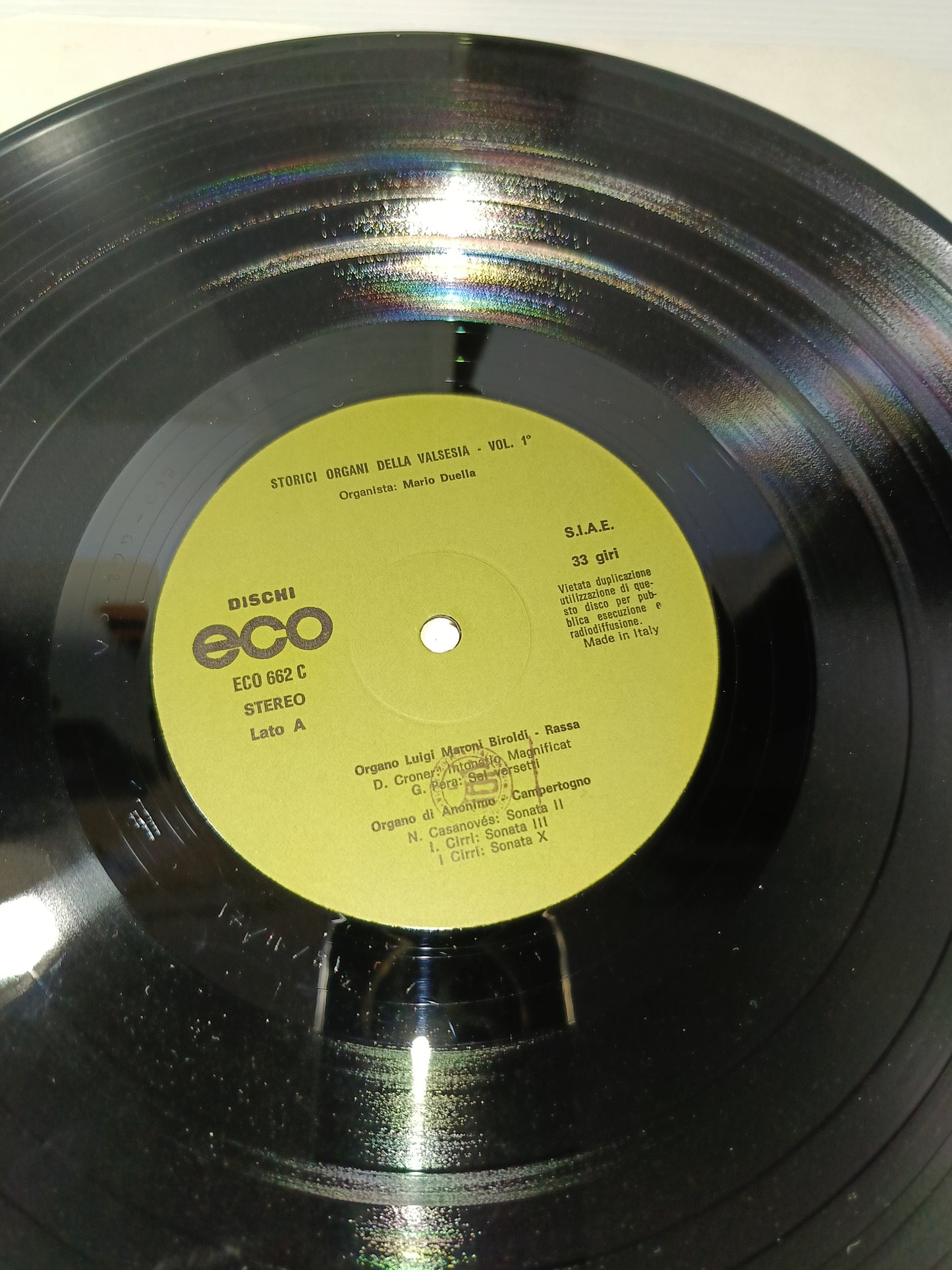 Storici Organi Della Valsesia
Organista Mario Duella 2lp 33 Giri Edito nel 1981 da Dischi Eco
Raro