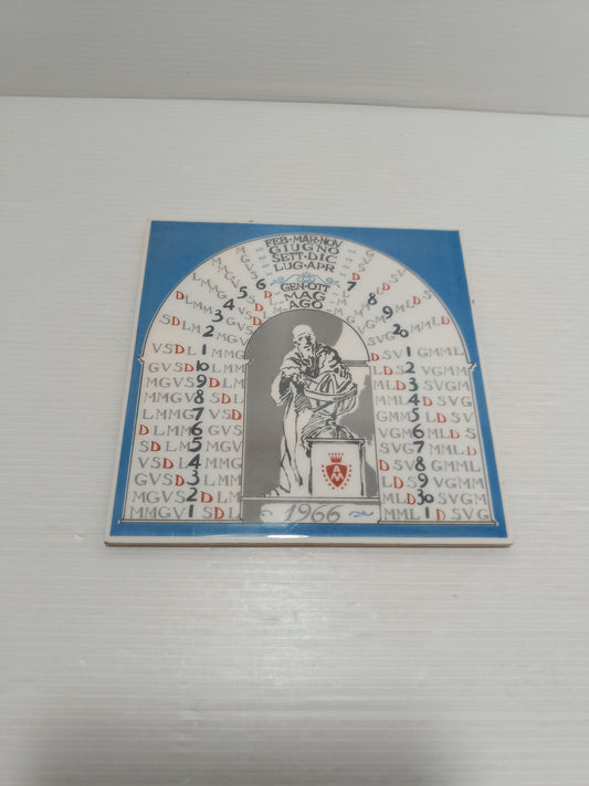Piastrella Calendario 1966 Ceramica Marazzi Sassuolo
Misure 15 x 15 cm