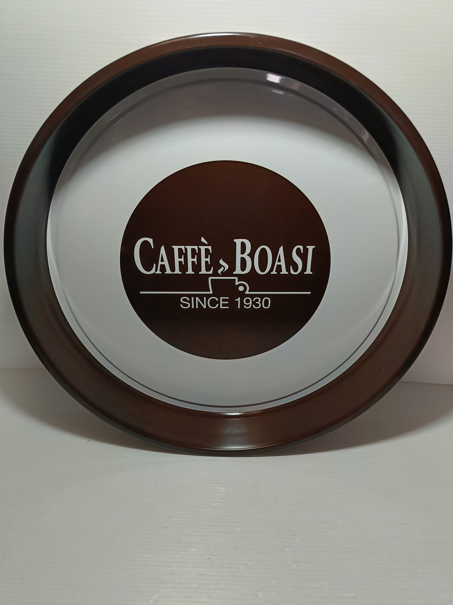 Vassoio Caffè Boasi In Latta
Diametro 35,5 cm circa