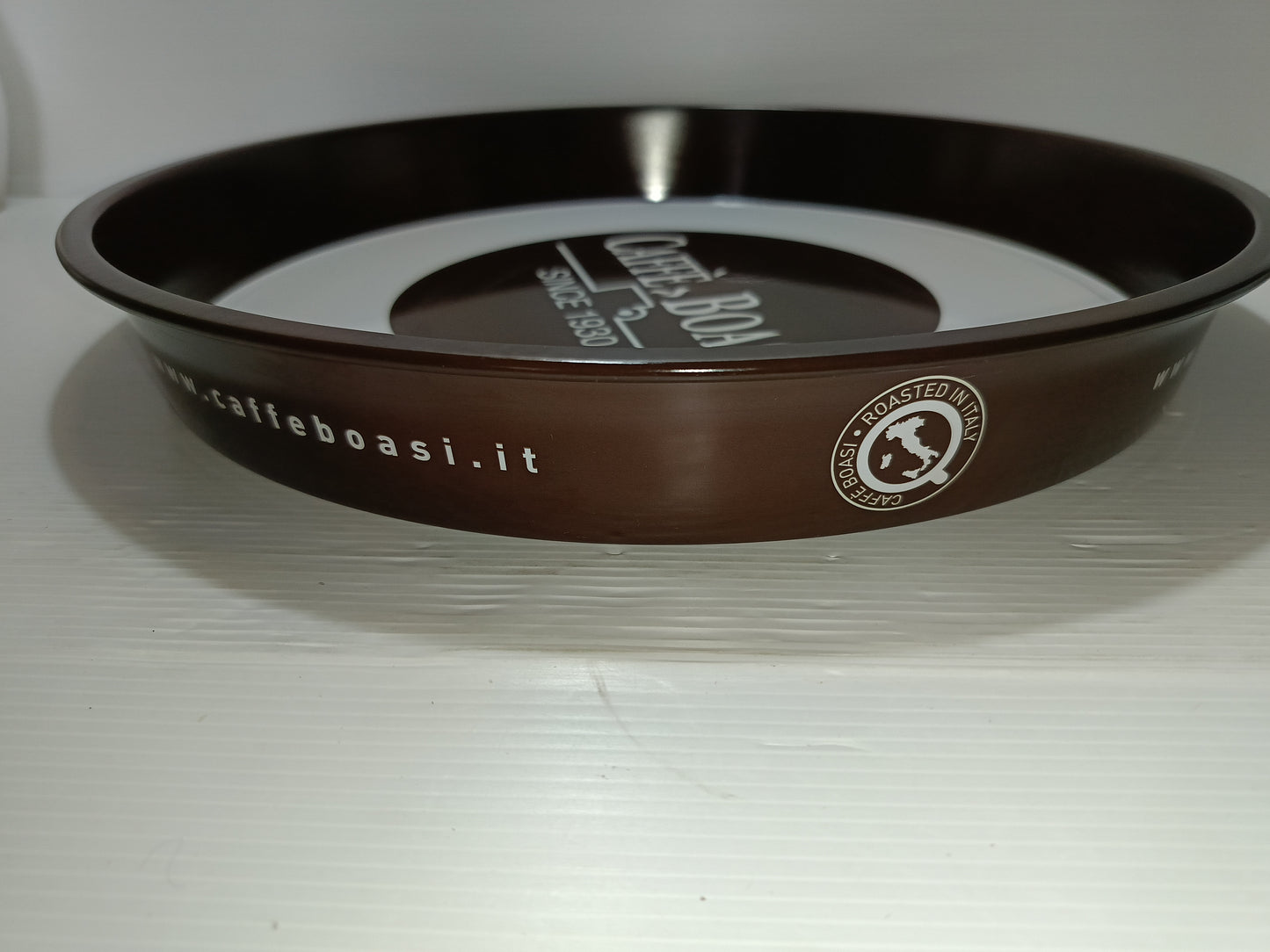 Vassoio Caffè Boasi In Latta
Diametro 35,5 cm circa