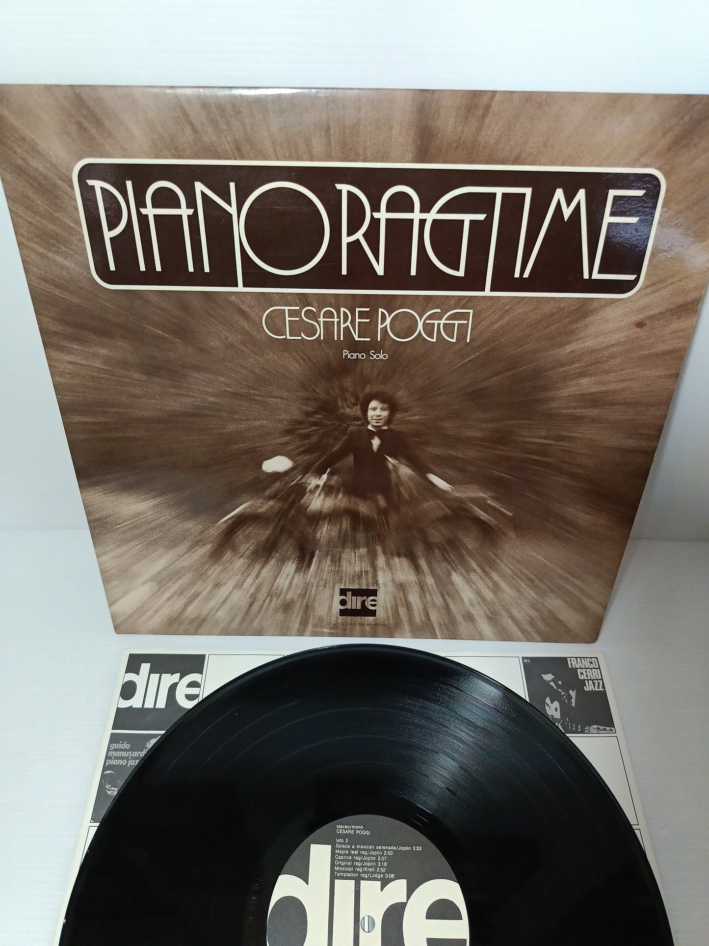 Piano Ragtime Cesare Poggi LP 33 Giri Dire Autografato