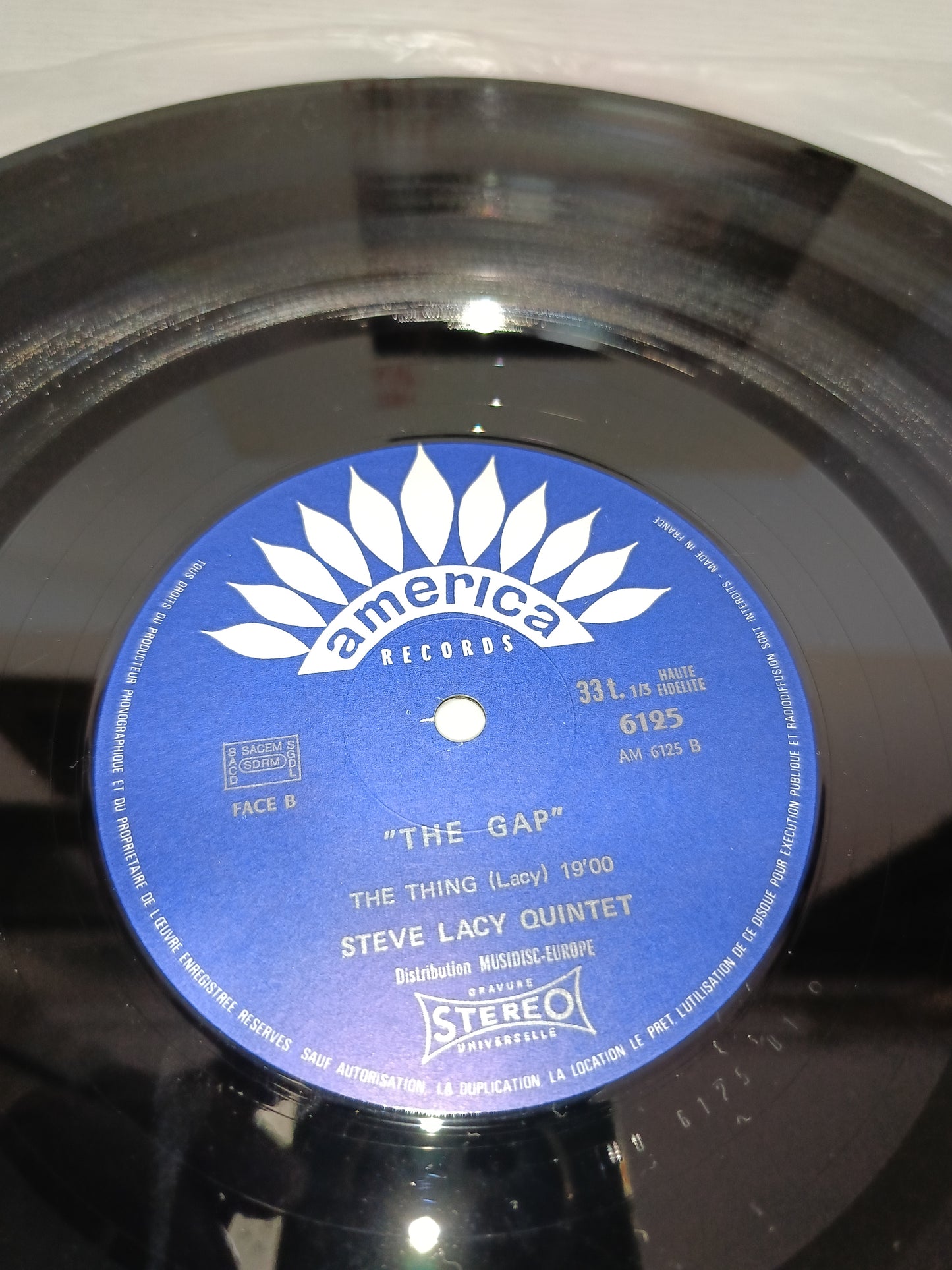 The Gap Steve Lacy Quintet LP 33 Giri
Edito nel 1972 da  America Records