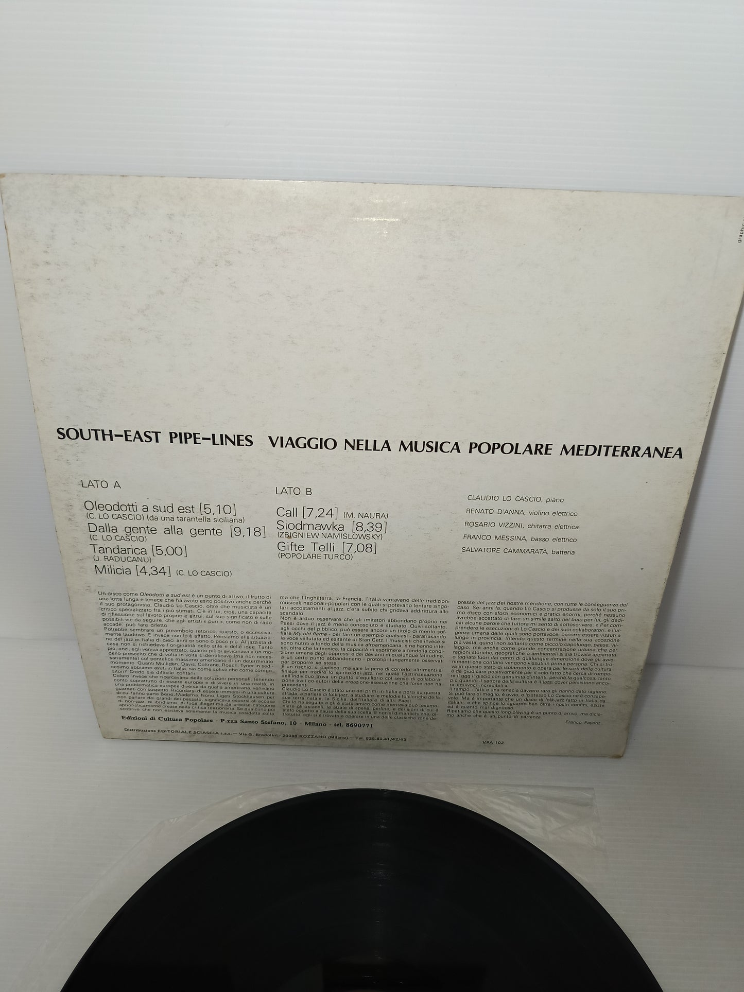South East Pipe Lines Lp 33 giri
Claudio Lo Cascio New Jazz Society