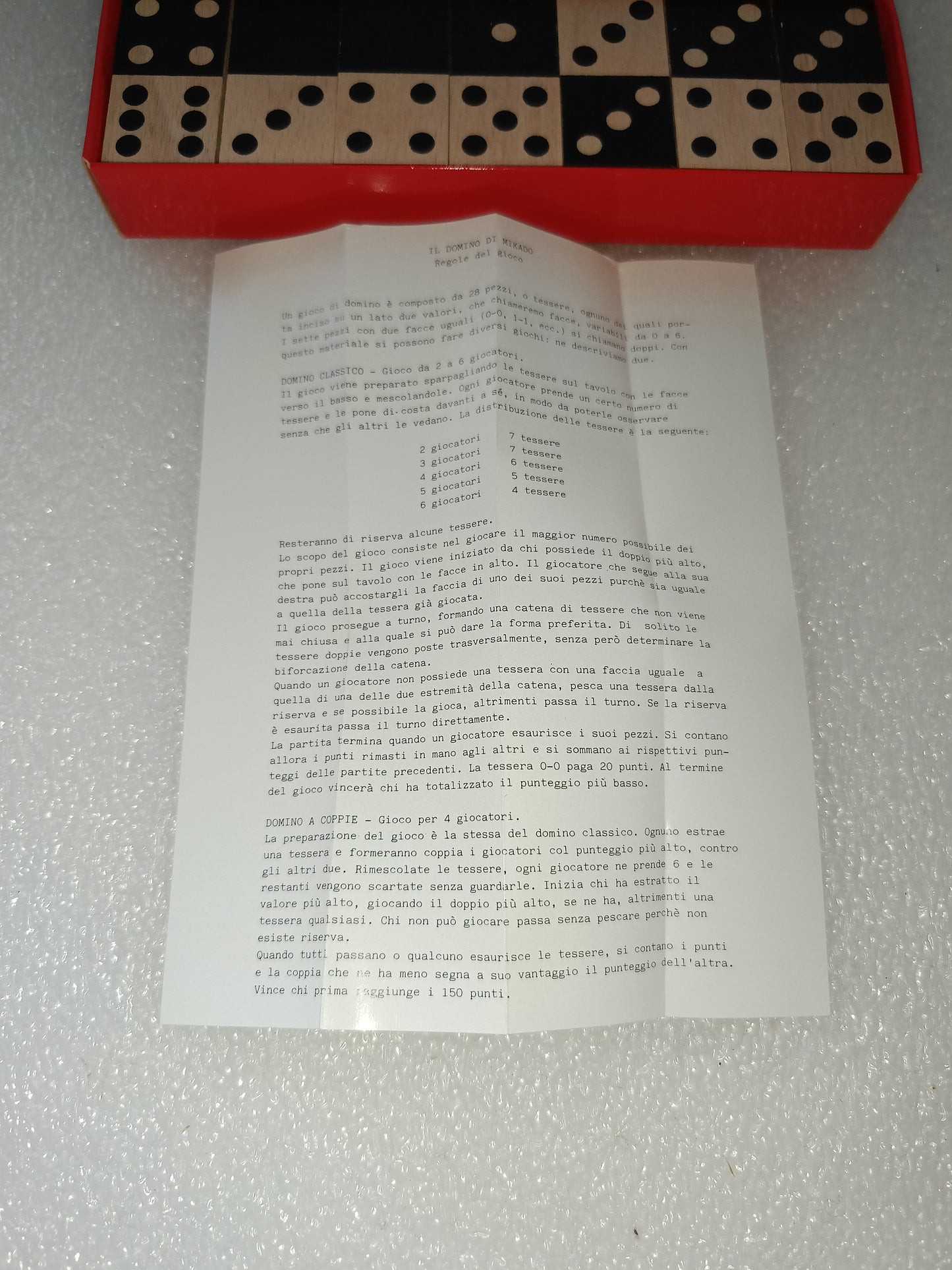 Il Domino Di Mikado In Legno
28 tessere
Anni 80