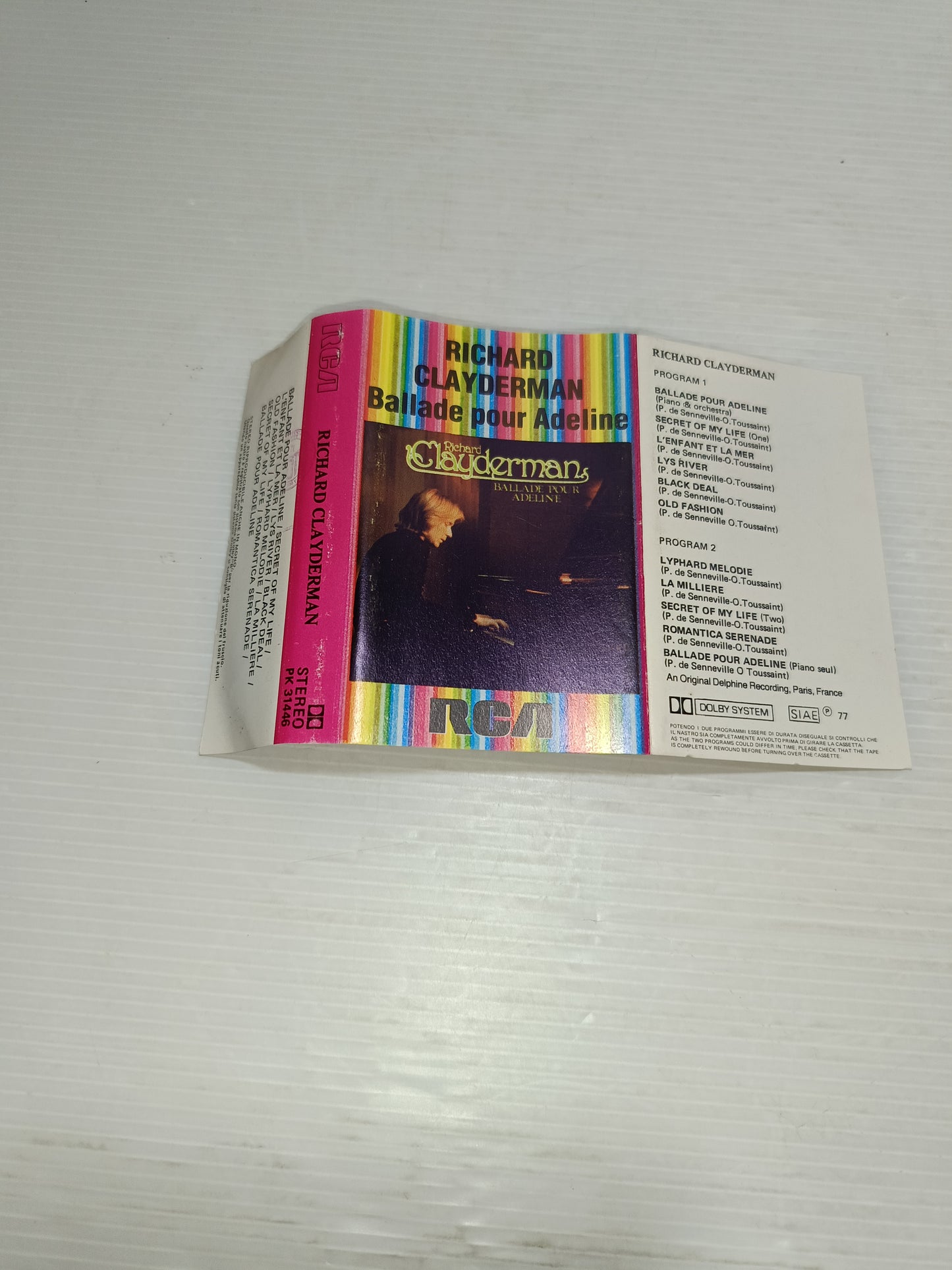 Ballade Pour Adeline Richard Clayderman Musicassetta