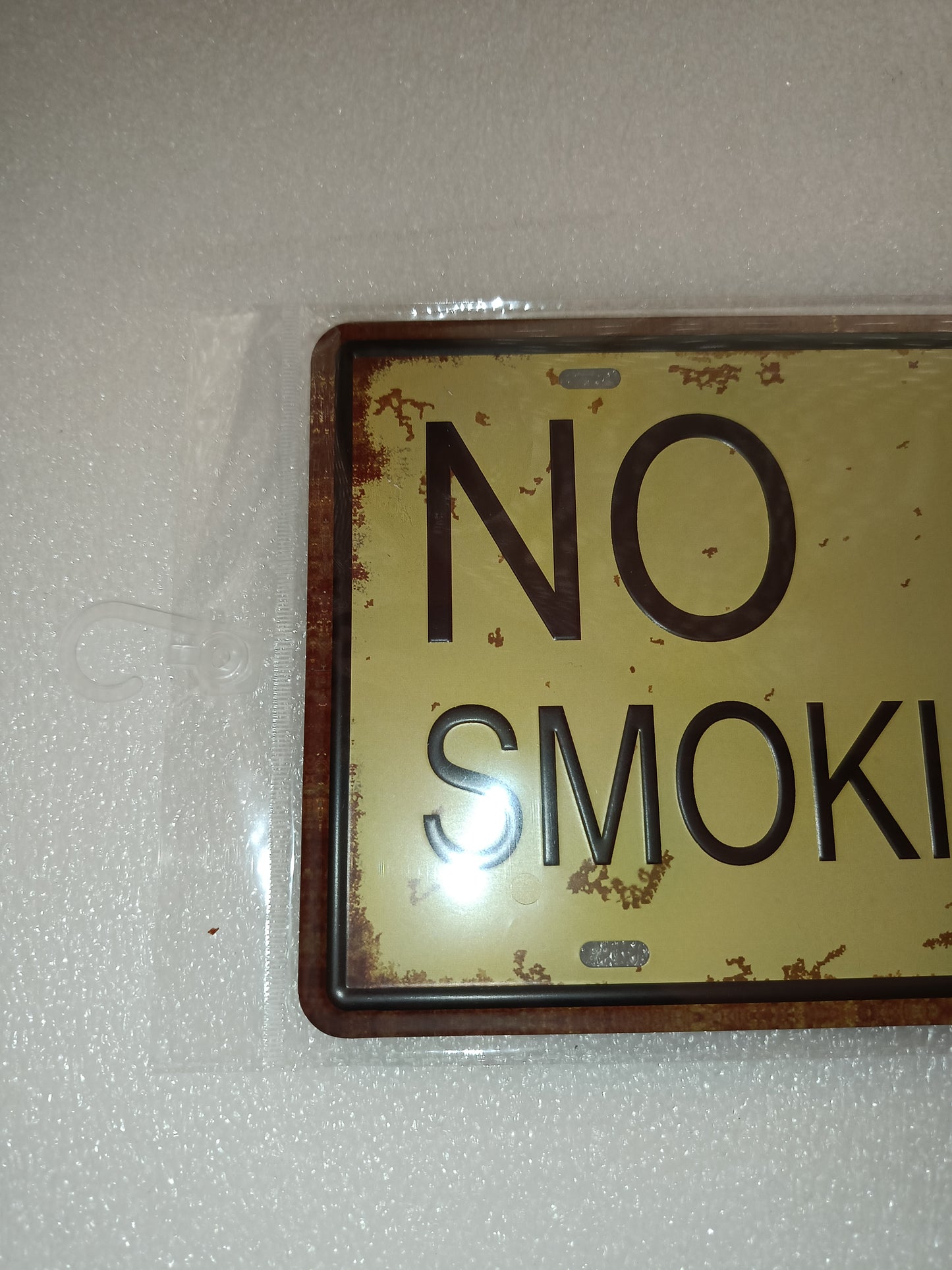 Cartello No Smoking In Metallo