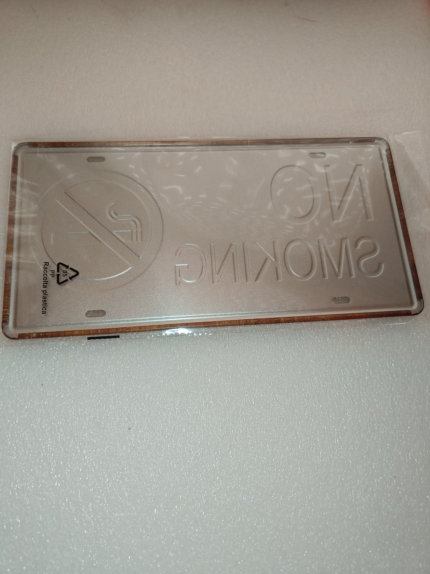 Cartello No Smoking In Metallo