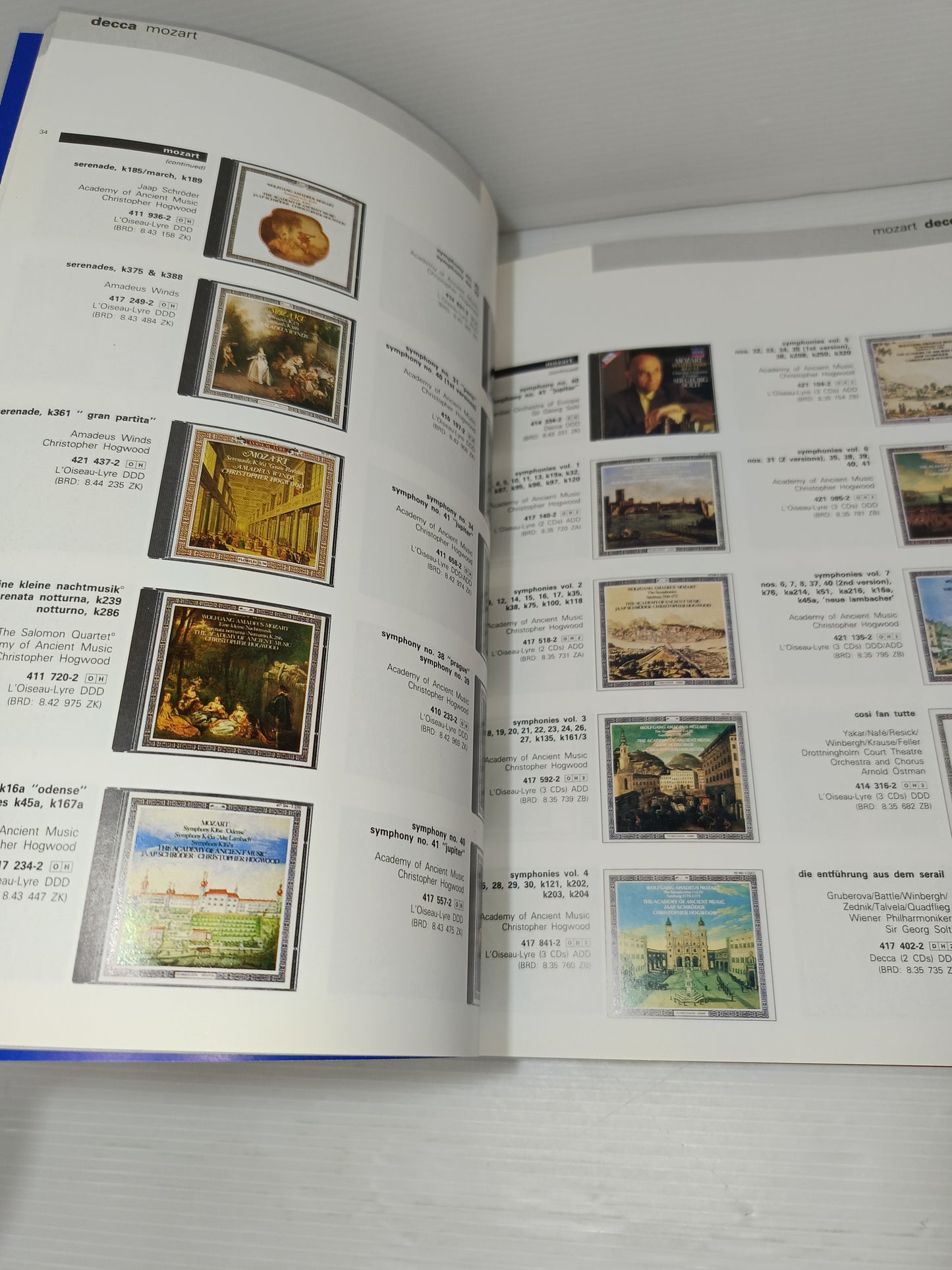 Compact Disc Catalogo 1989 Decca Classica