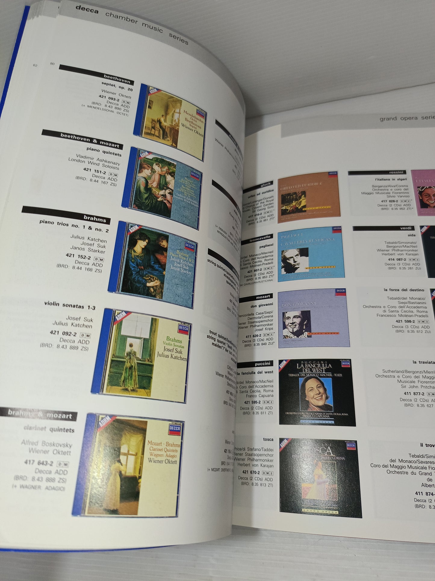 Compact Disc Catalogo 1989 Decca Classica