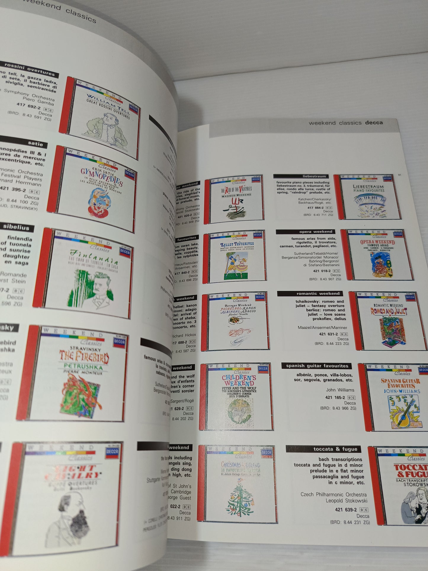 Compact Disc Catalogo 1989 Decca Classica