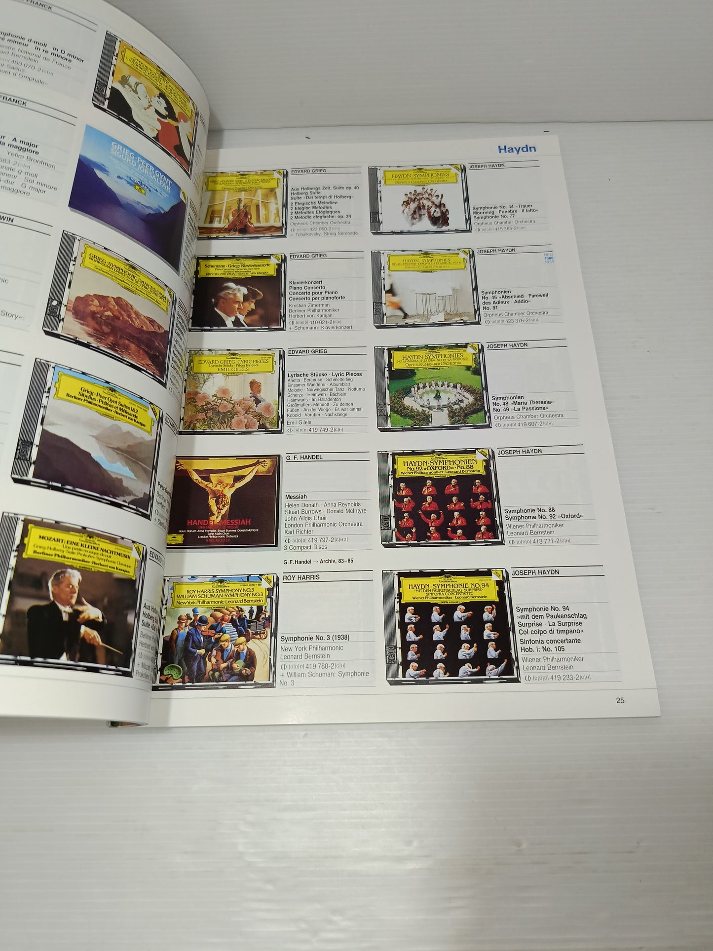 Catalogo Compact Disc Deutsche Grammophon 1988/89