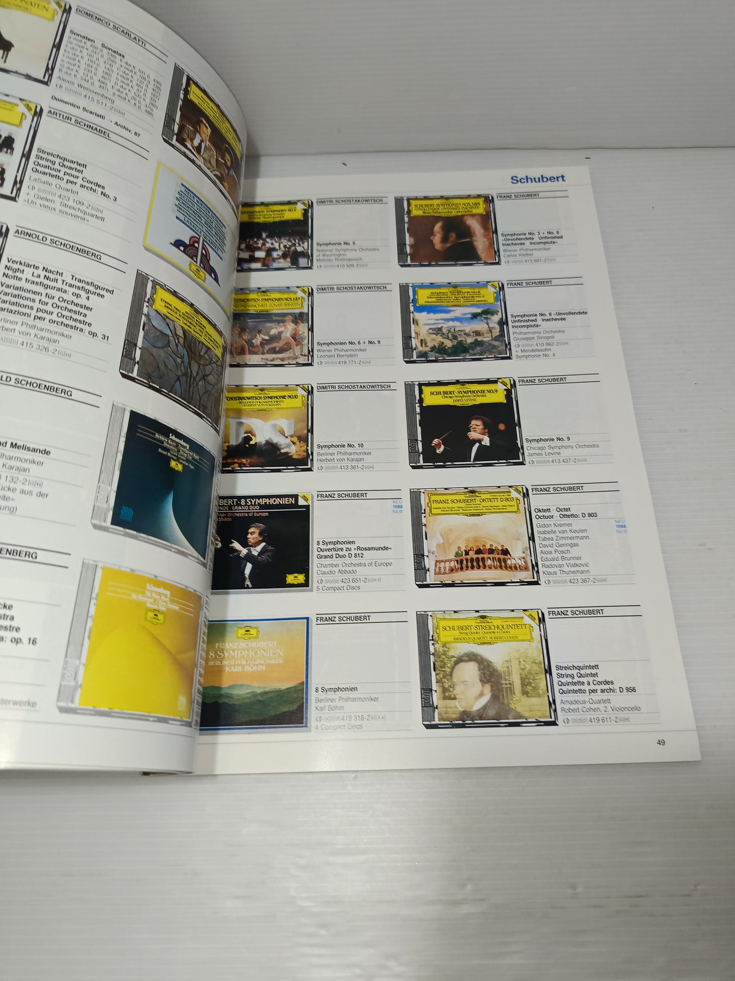 Catalogo Compact Disc Deutsche Grammophon 1988/89
