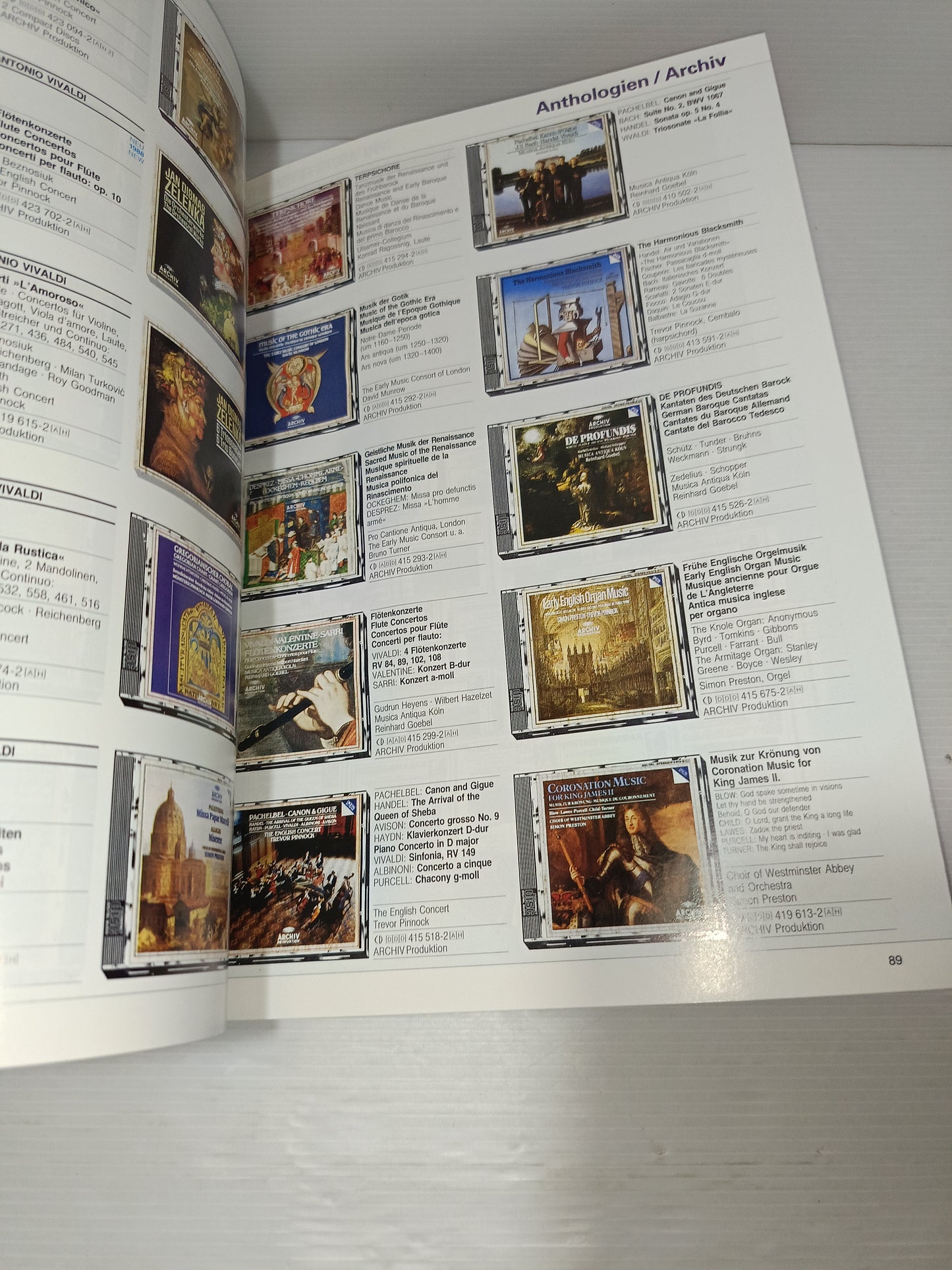 Catalogo Compact Disc Deutsche Grammophon 1988/89