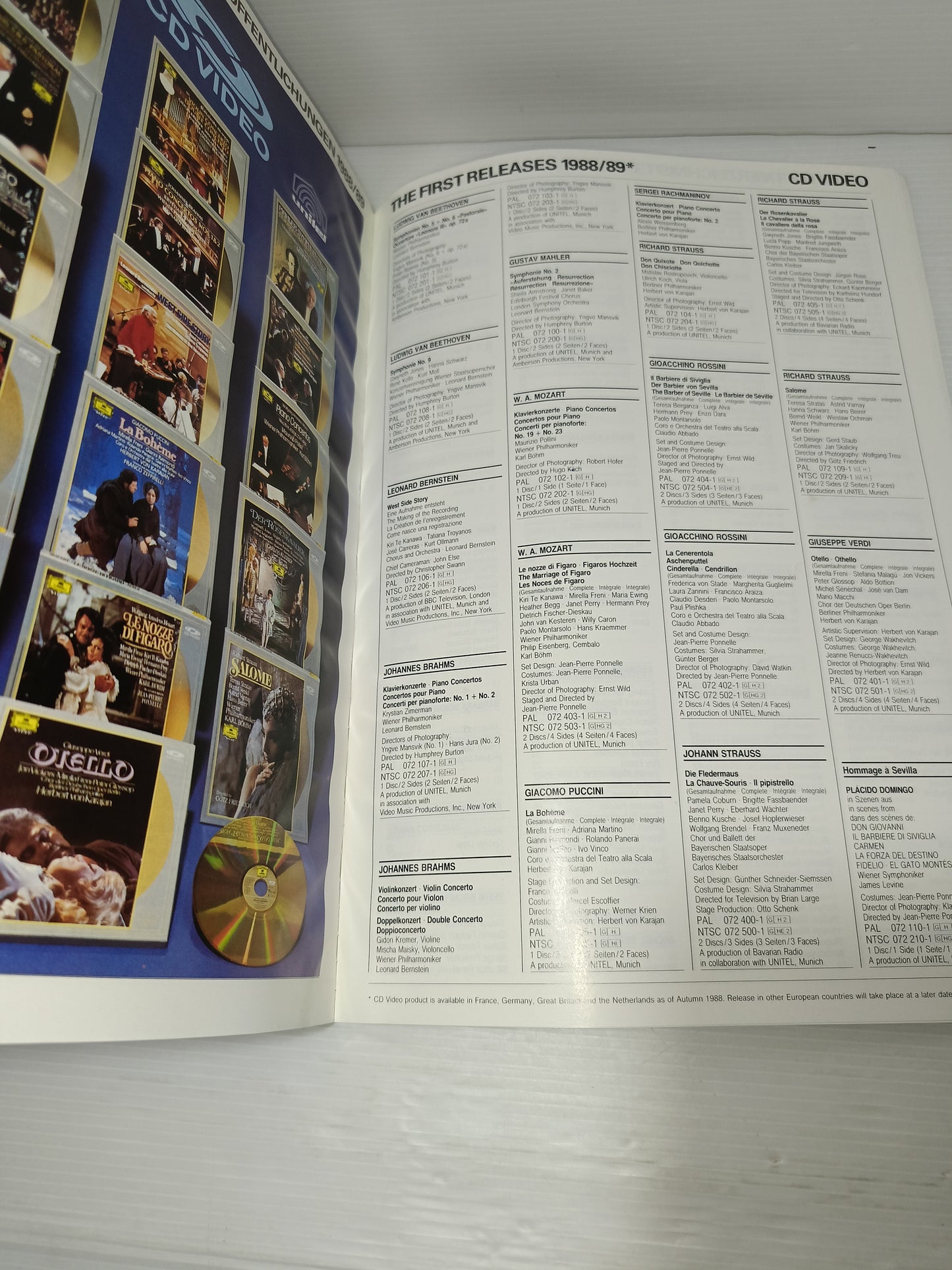 Catalogo Compact Disc Deutsche Grammophon 1988/89