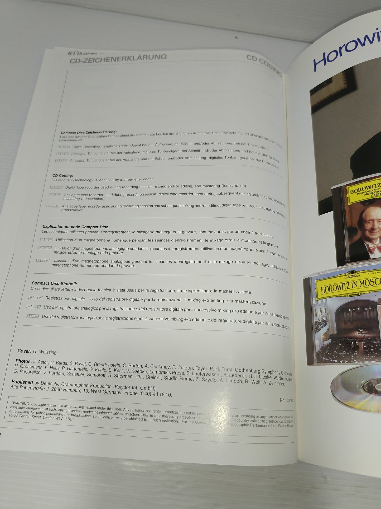 Catalogo Compact Disc Deutsche Grammophon 1988/89