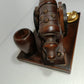 Cannone Posacenere In Legno Vintage