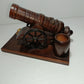Cannone Posacenere In Legno Vintage