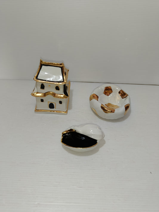 Lotto 3 Porcellane Aurora vintage