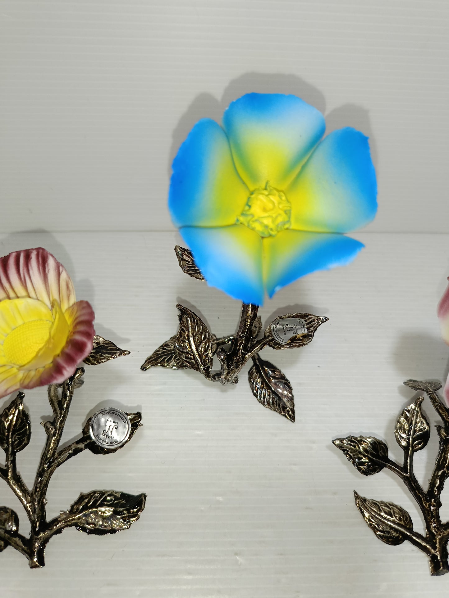 3 Fiori in Porcellana Capodimonte vintage