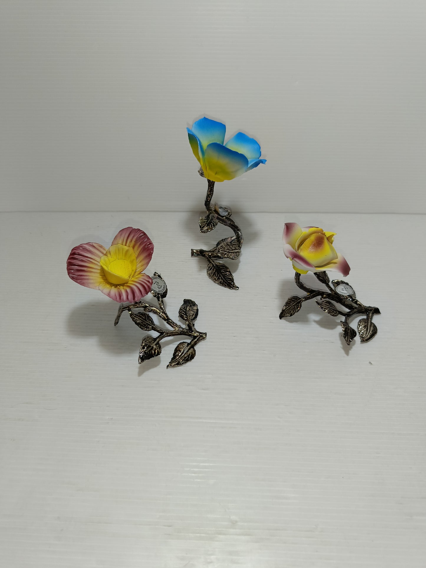 3 Fiori in Porcellana Capodimonte vintage