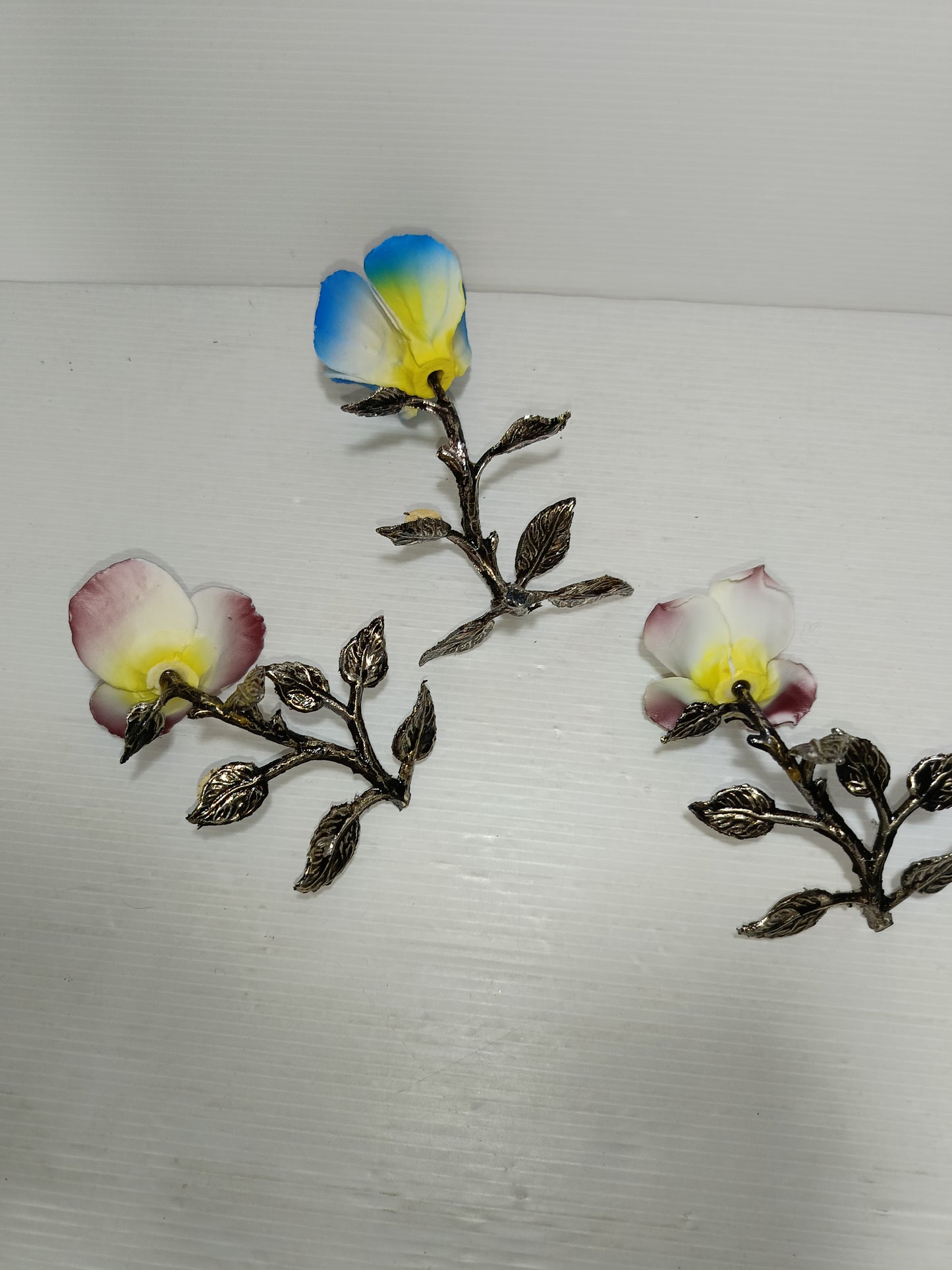 3 Fiori in Porcellana Capodimonte vintage