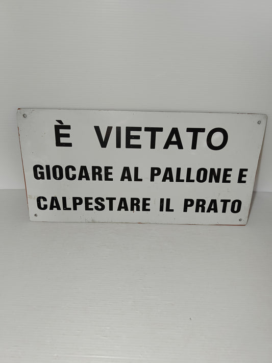 Cartello Segnaletico In alluminio misure 40x20