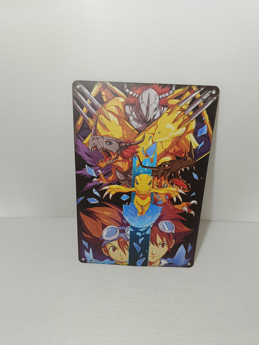 Targa In Metallo Cartoni Animati Misure 30 x 20 cm.