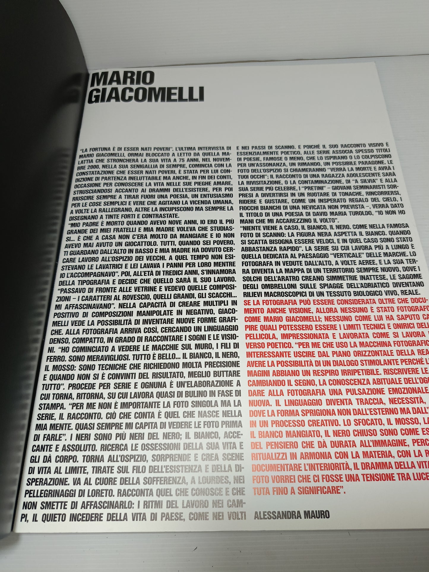 Giacomelli
Serie I Grandi Fotografi