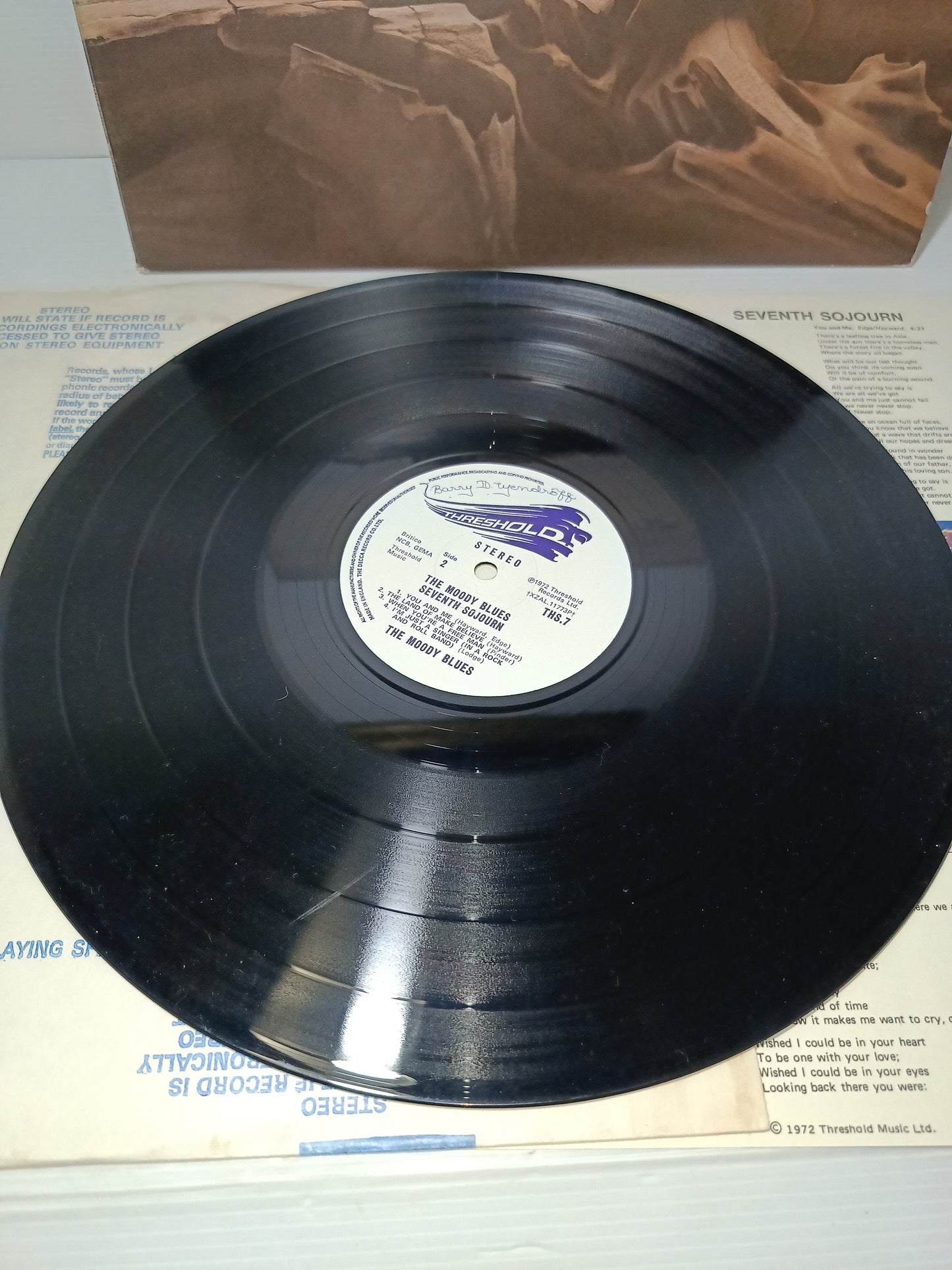 Seventh Sojourn The Moody Blues  LP 33 giri
Edito nel 1972 da Threshold Cod.THS 7