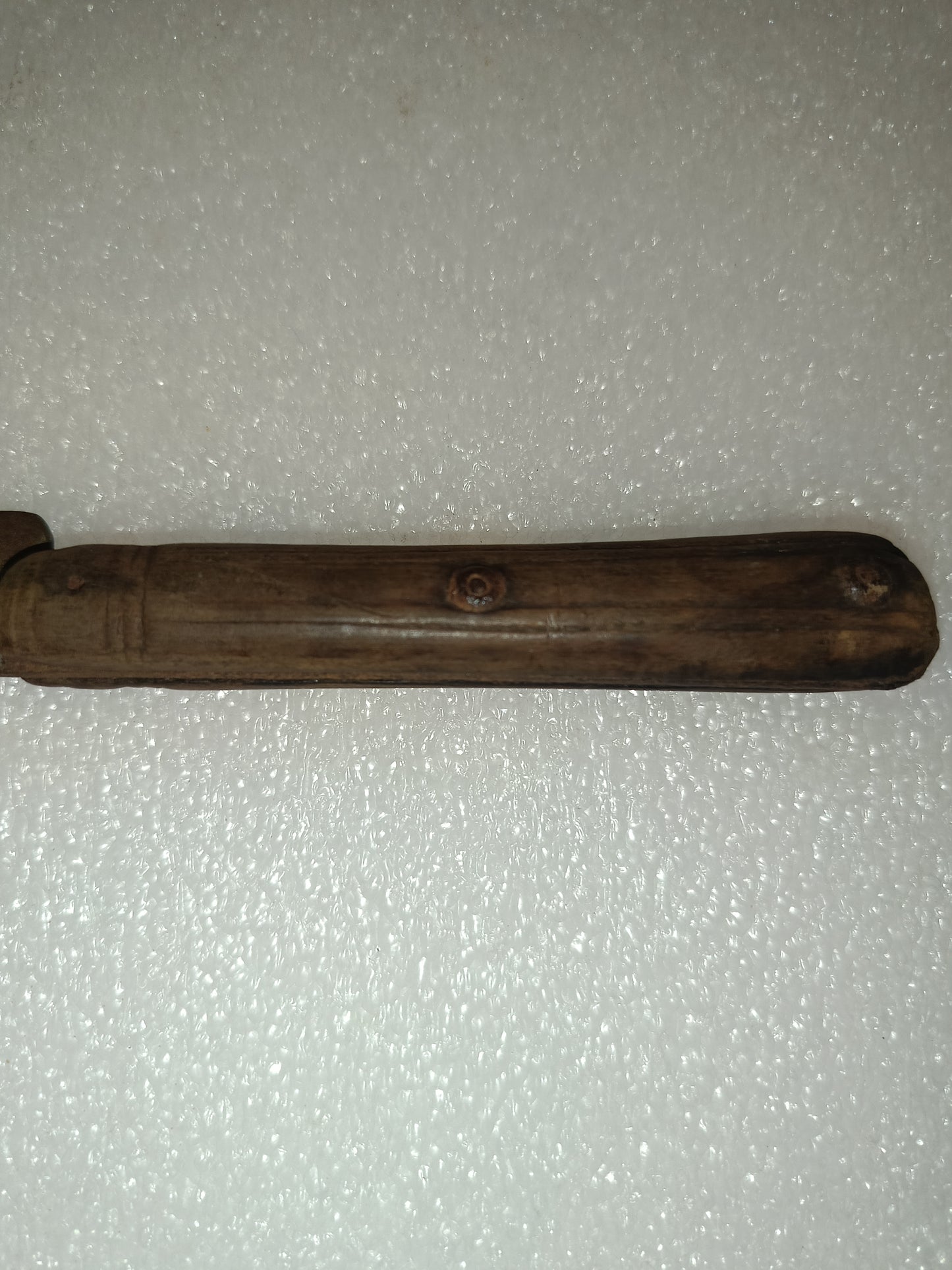 Antico Coltello Da Cucina In Metallo E Legno