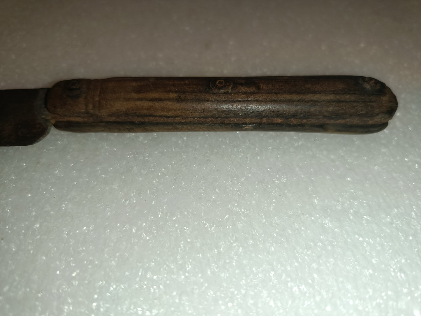 Antico Coltello Da Cucina In Metallo E Legno