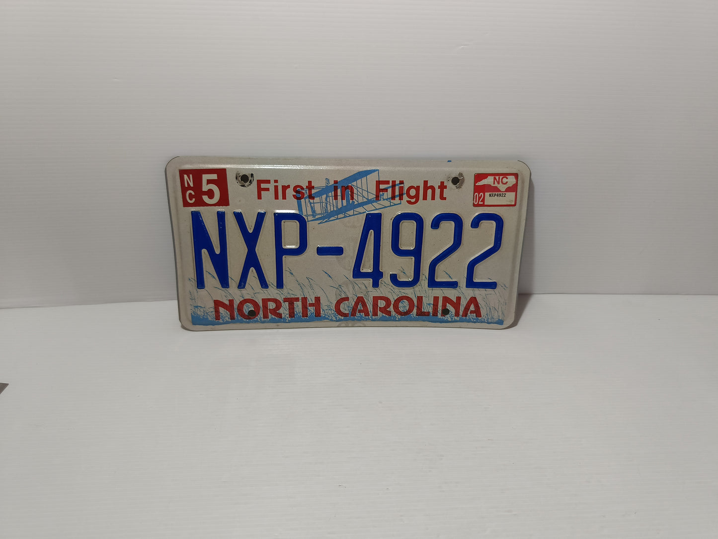 Targa Automobilistica North Carolina Originale In Metallo