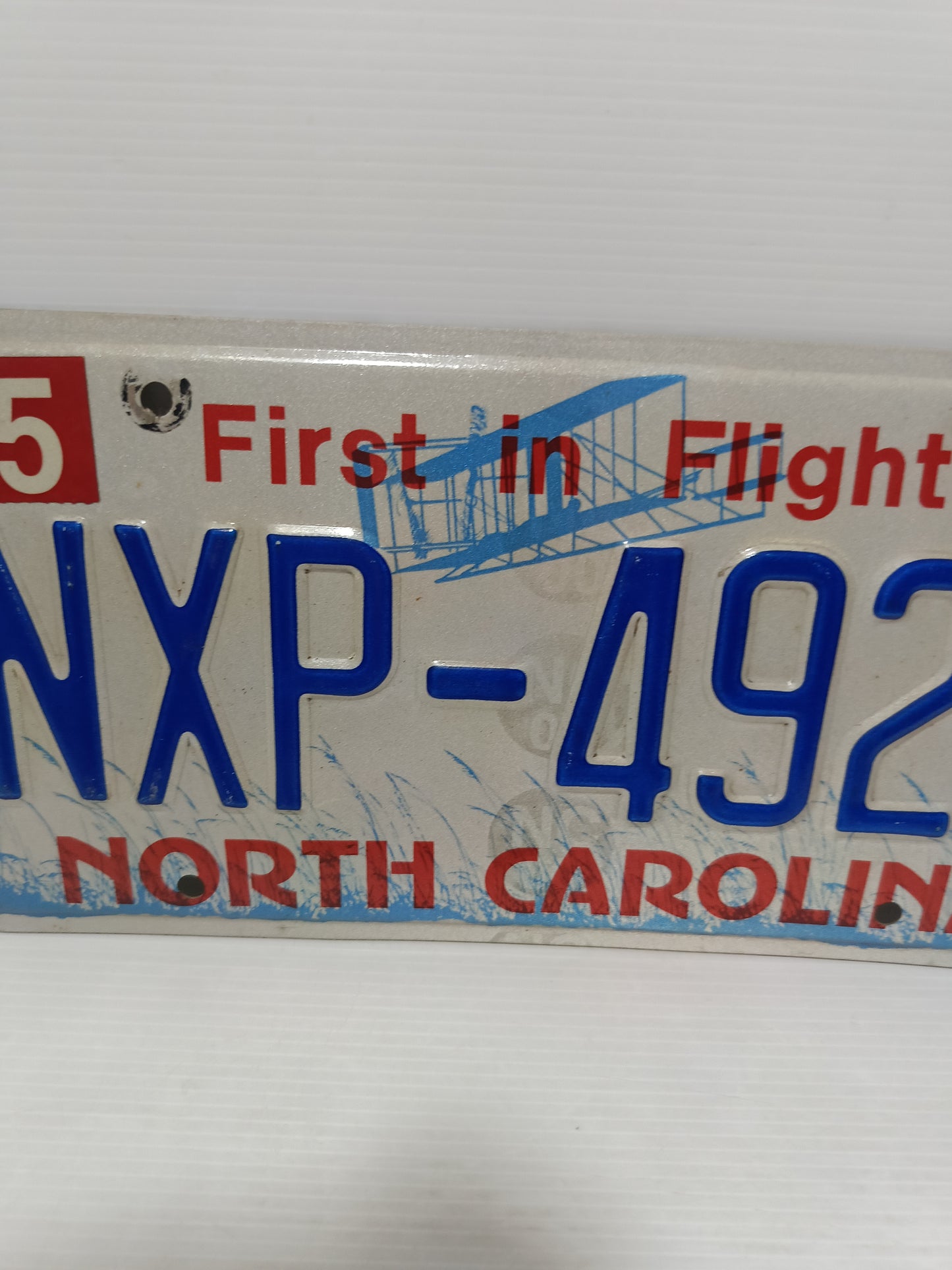 Targa Automobilistica North Carolina Originale In Metallo