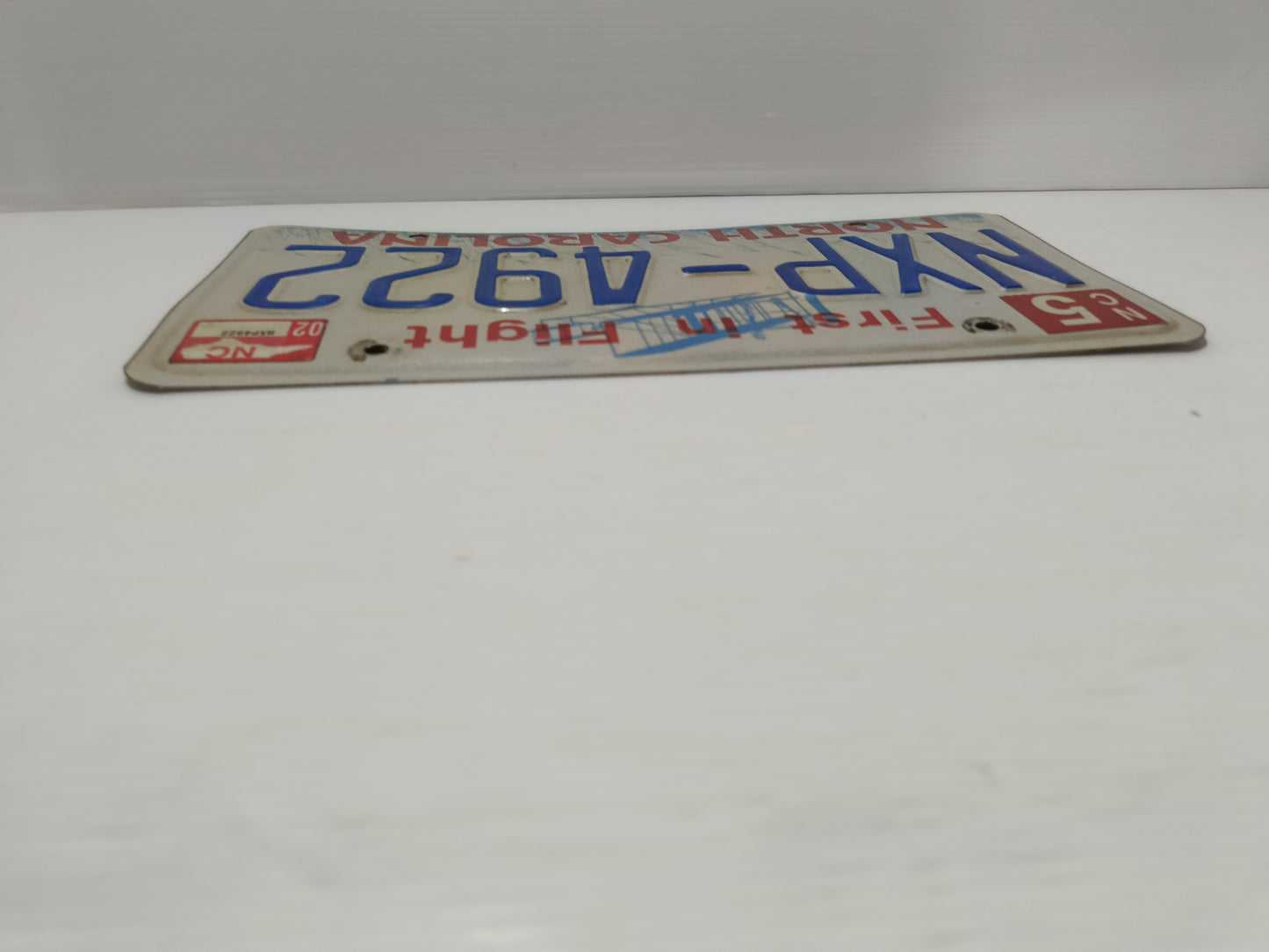 Targa Automobilistica North Carolina Originale In Metallo