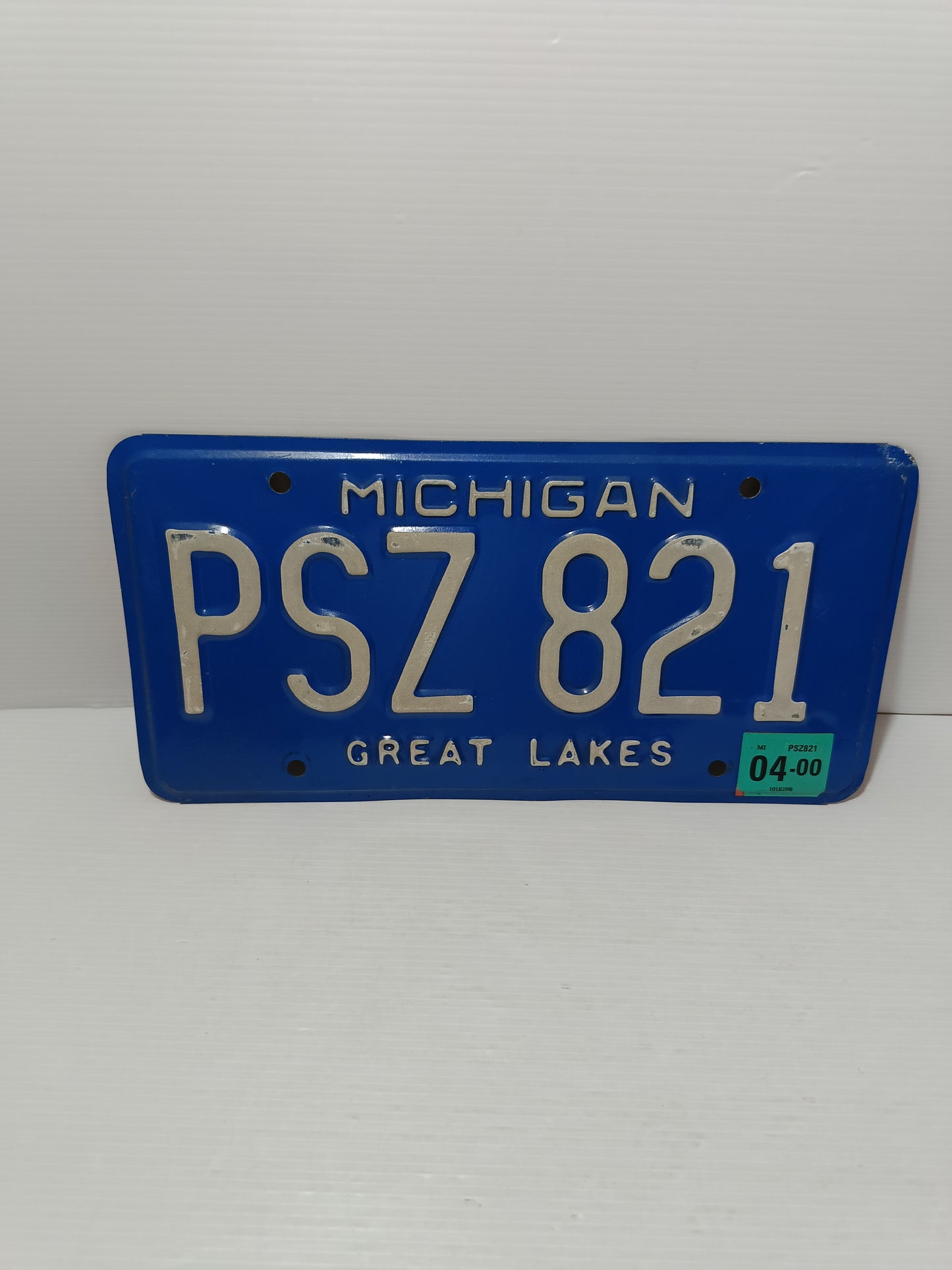 Targa Automobilistica Michigan Originale In Metallo