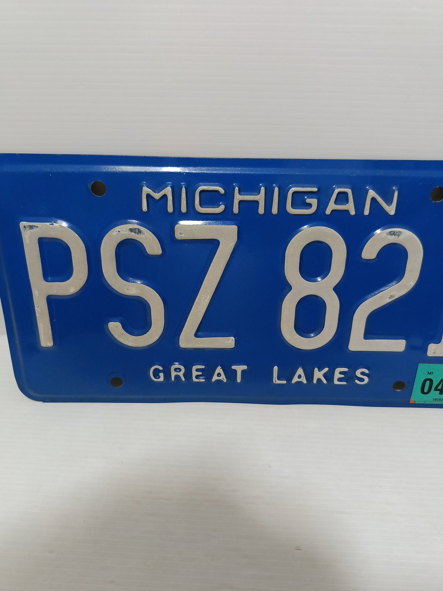 Targa Automobilistica Michigan Originale In Metallo