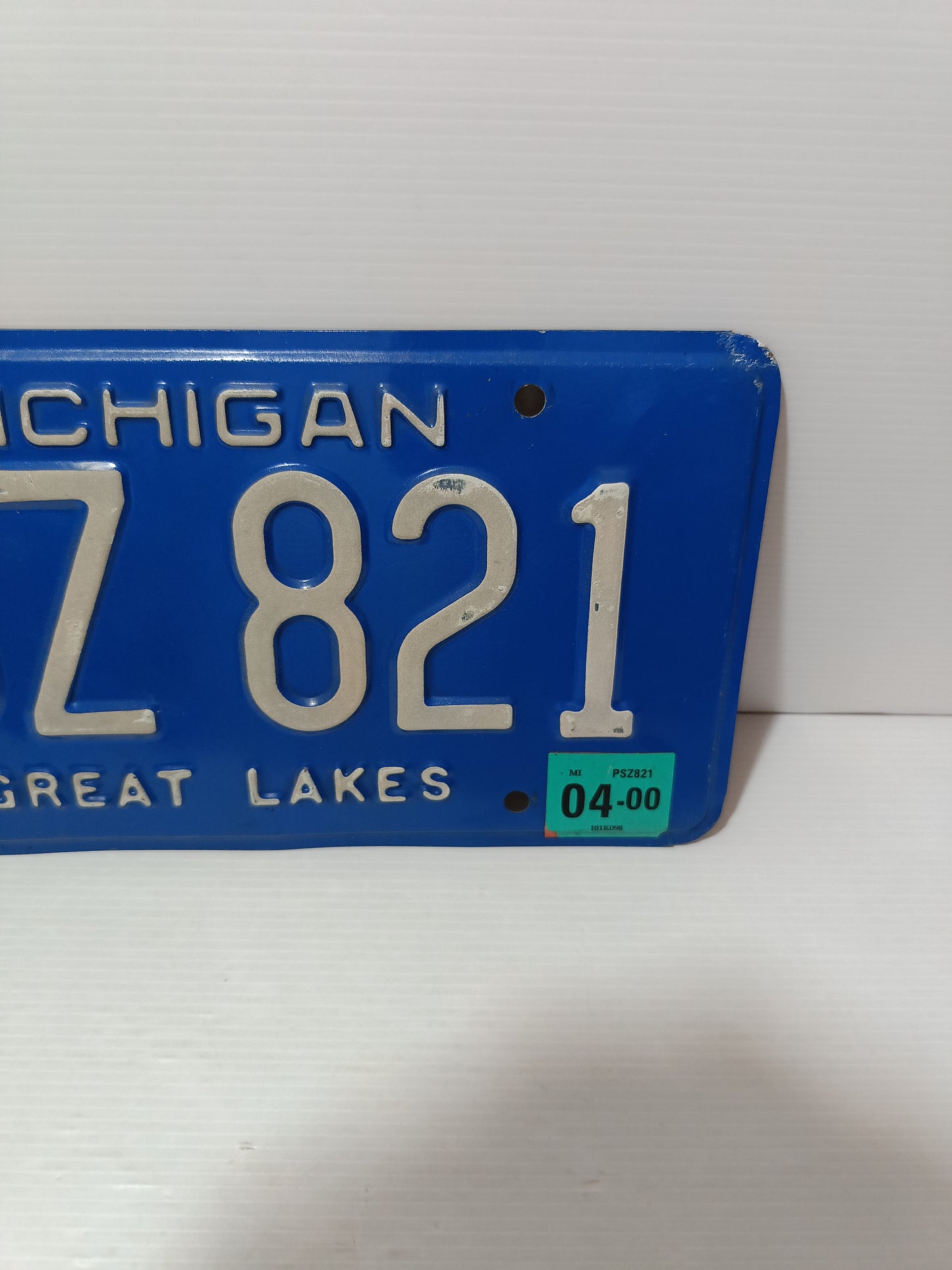 Targa Automobilistica Michigan Originale In Metallo