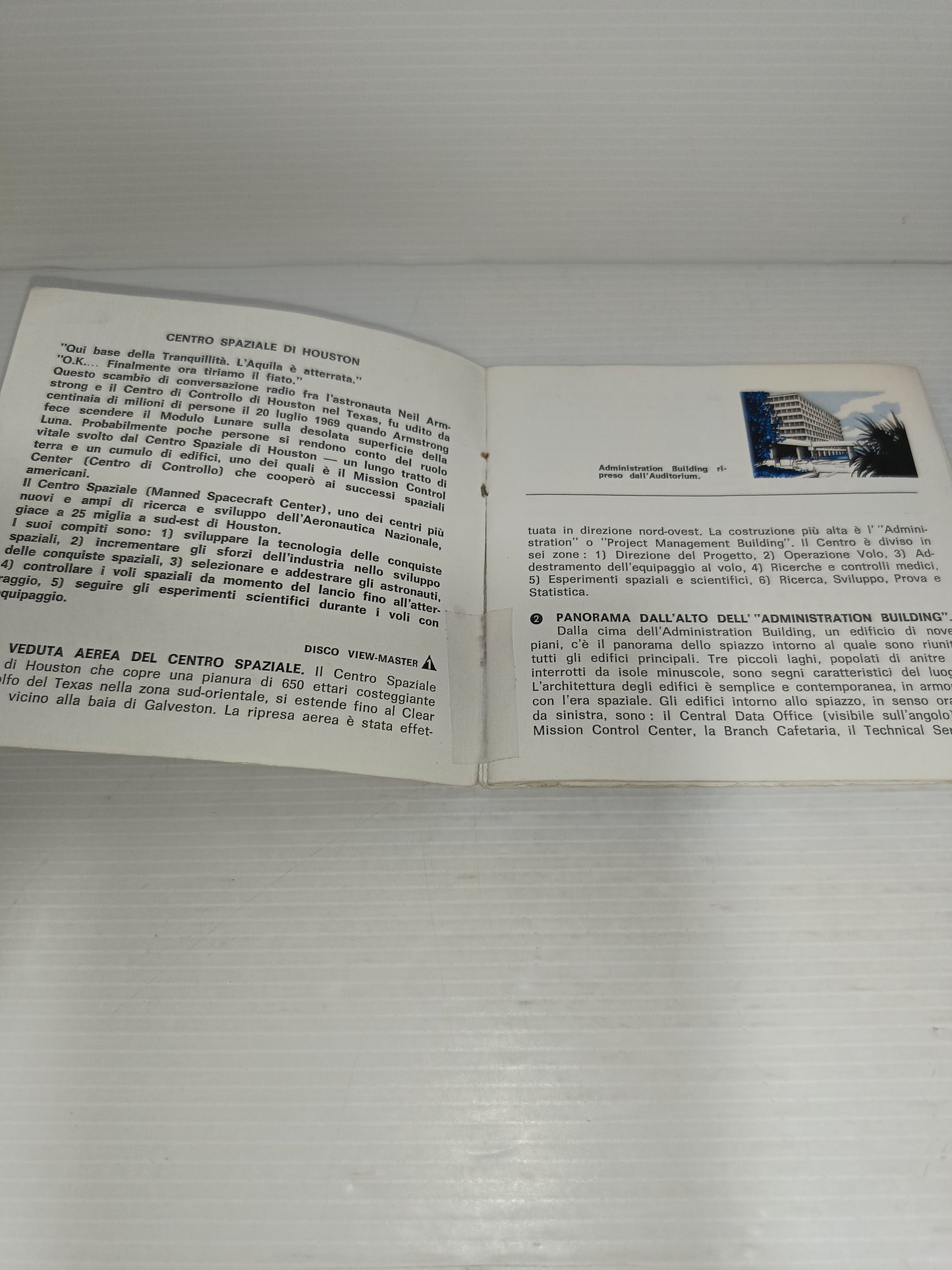 Centro Spaziale Di Huston View Master Vintage
Libretto + 3 dischetti