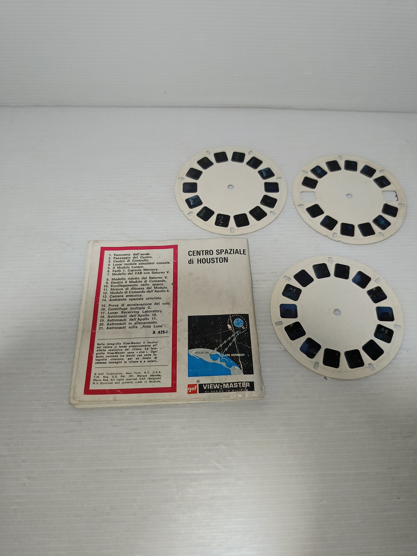 Centro Spaziale Di Huston View Master Vintage
Libretto + 3 dischetti