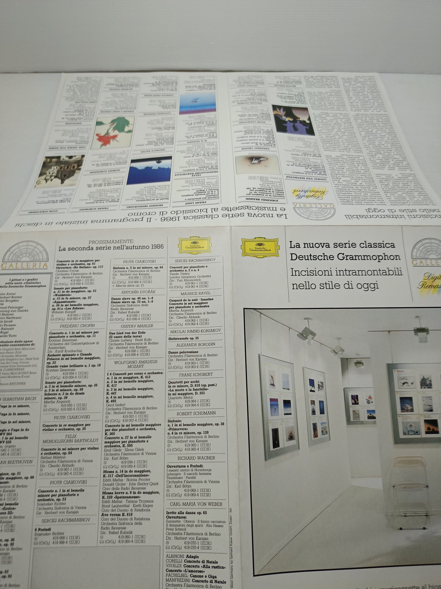 Depliant Deutsche GrammoPhon La Nuova Serie Classica 1986