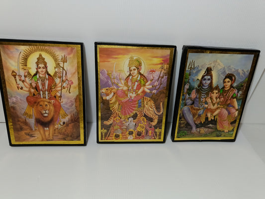3 Quadretti Divinità Indiane