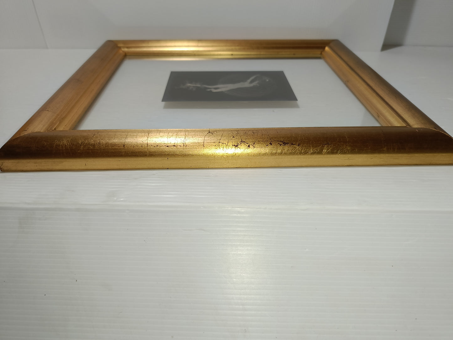 Quadro Con Cartolina Illustrata Da Fidus Originale Dell'epoca