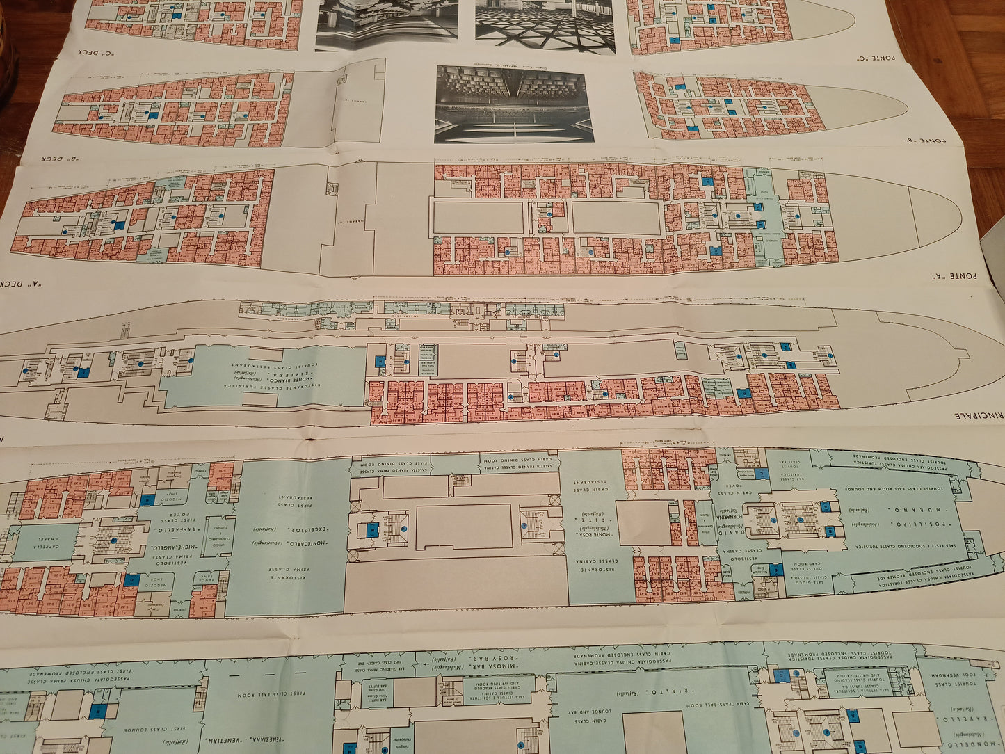 Depliant Turbonavi Michelangelo- Raffaello Italian Line
Originale Anni 70