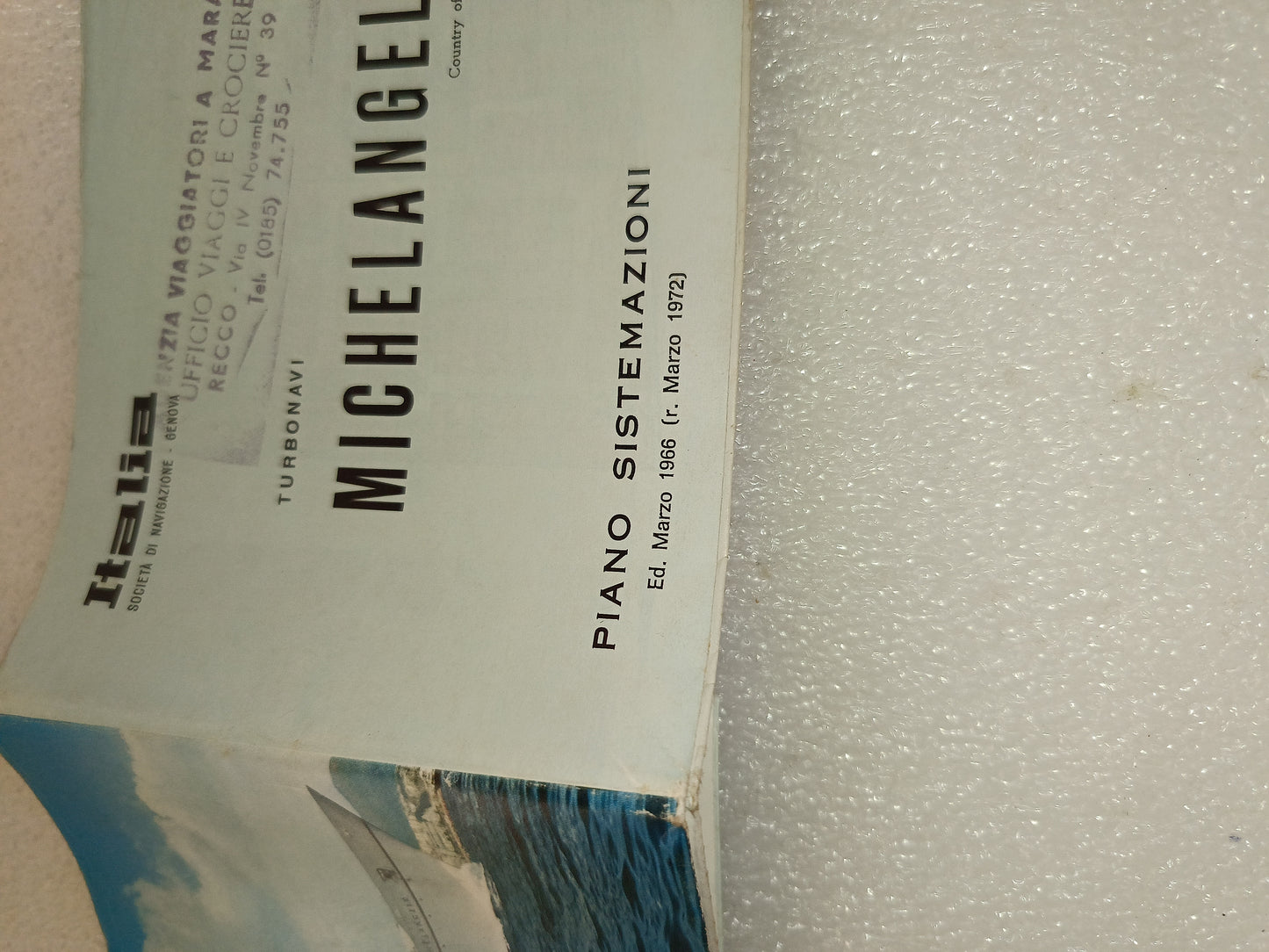 Depliant Turbonavi Michelangelo- Raffaello Italian Line
Originale Anni 70