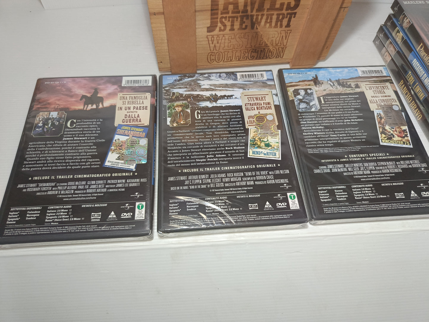 James Stewart Western Collection Cofanetto 7 DVD sigillati