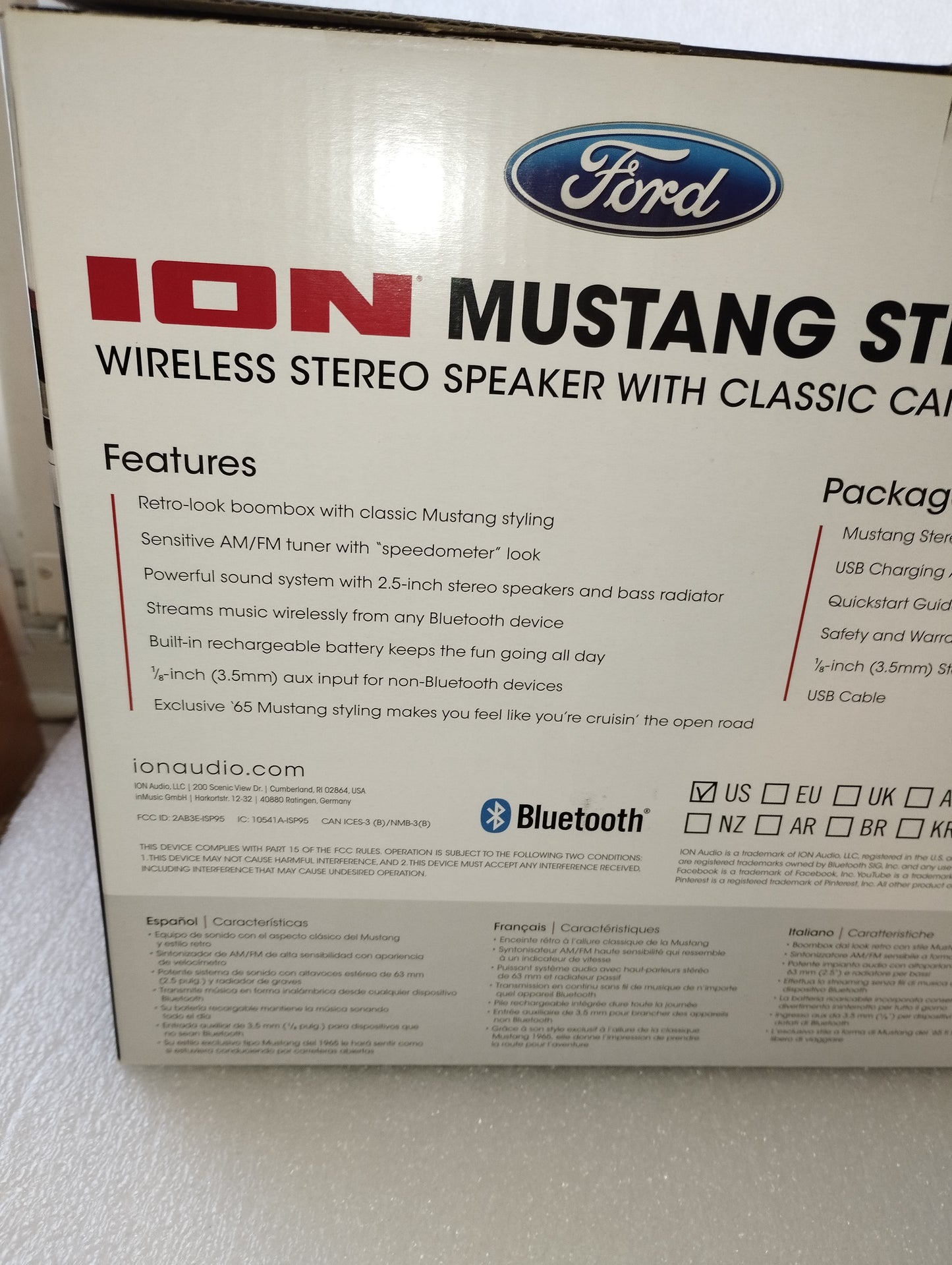 Boombox Mustang Stereo

Prodotto da ION
- AM/FM